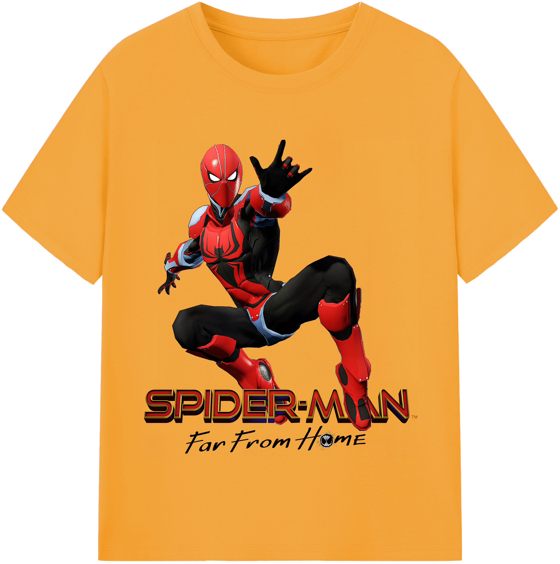 （画像用） Spider Man スパイダーマン レディースカジュアルプリントTシャツ（綿100％）