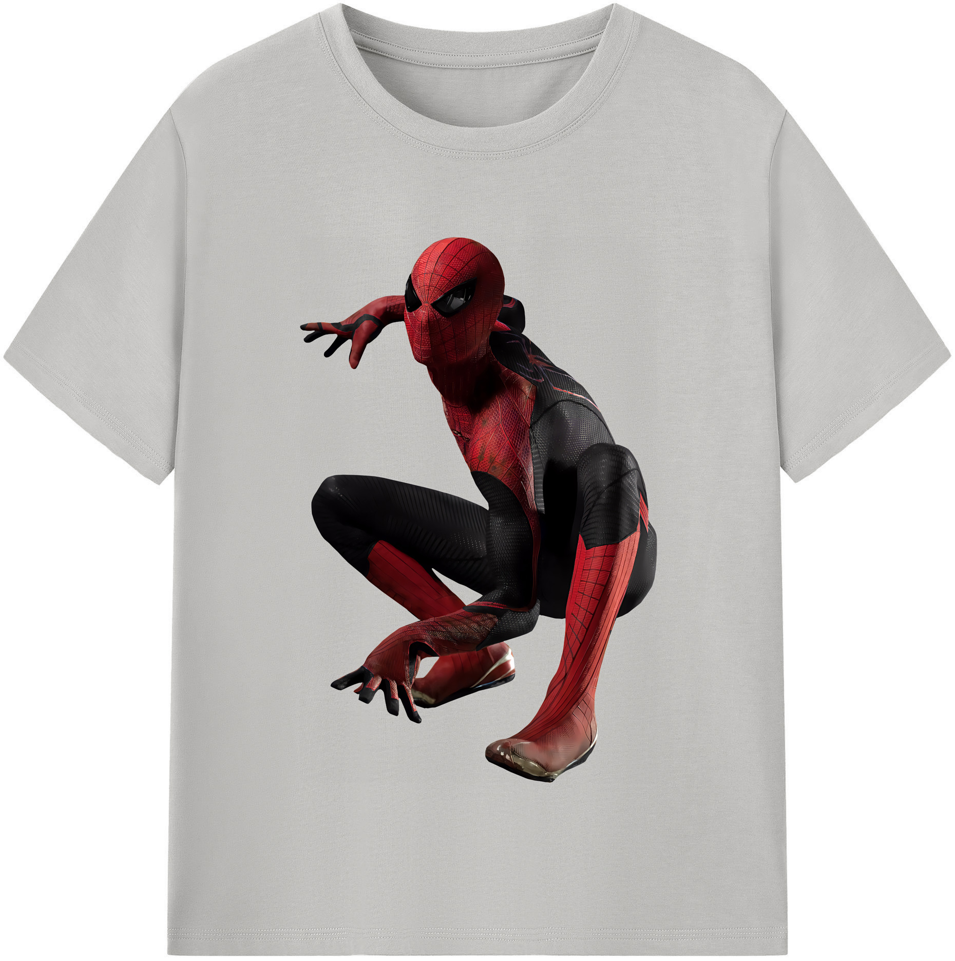 （画像用） Spider Man スパイダーマン レディースカジュアルプリントTシャツ（綿100％）