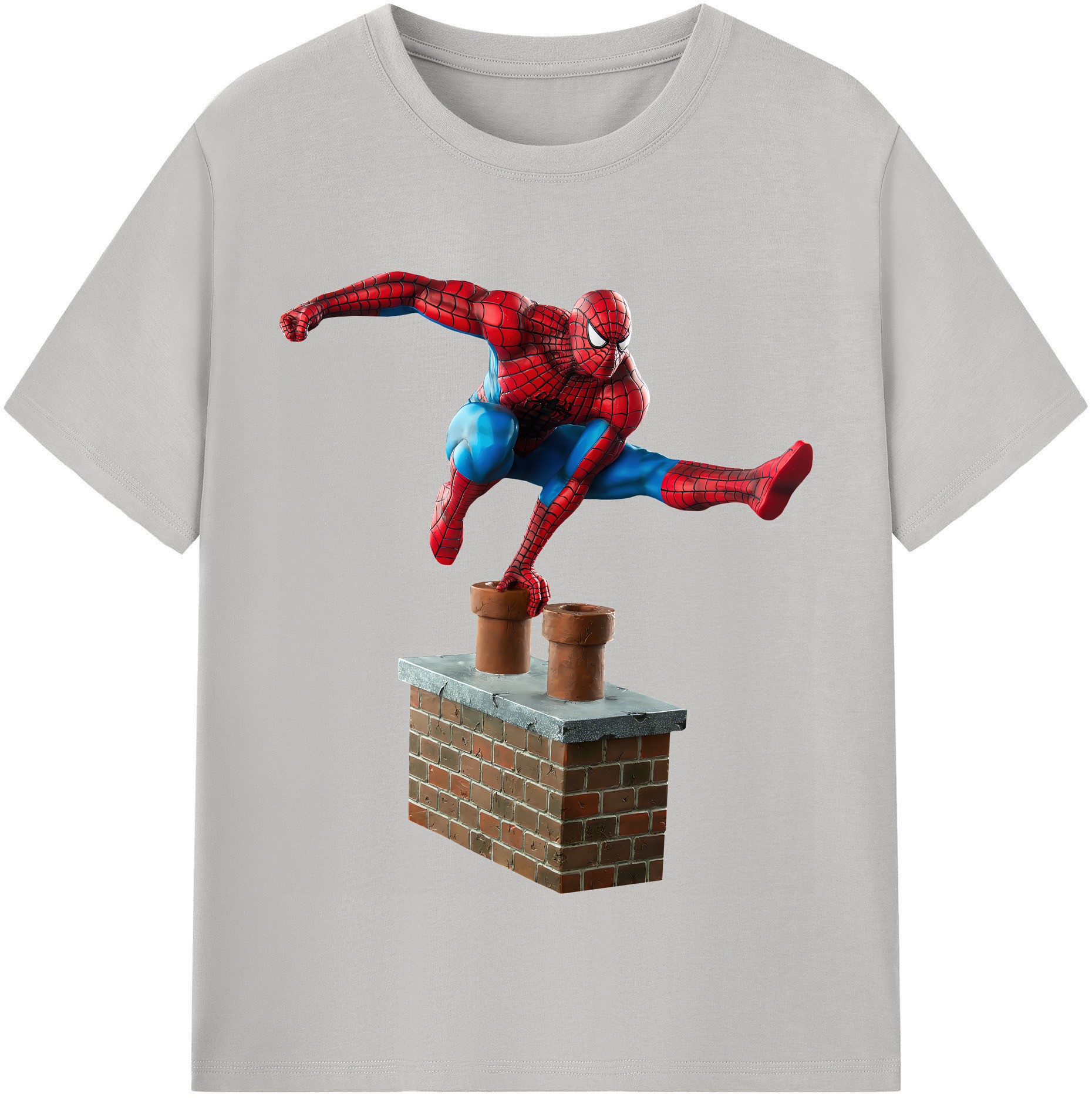 （画像用） Spider Man スパイダーマン レディースカジュアルプリントTシャツ（綿100％）