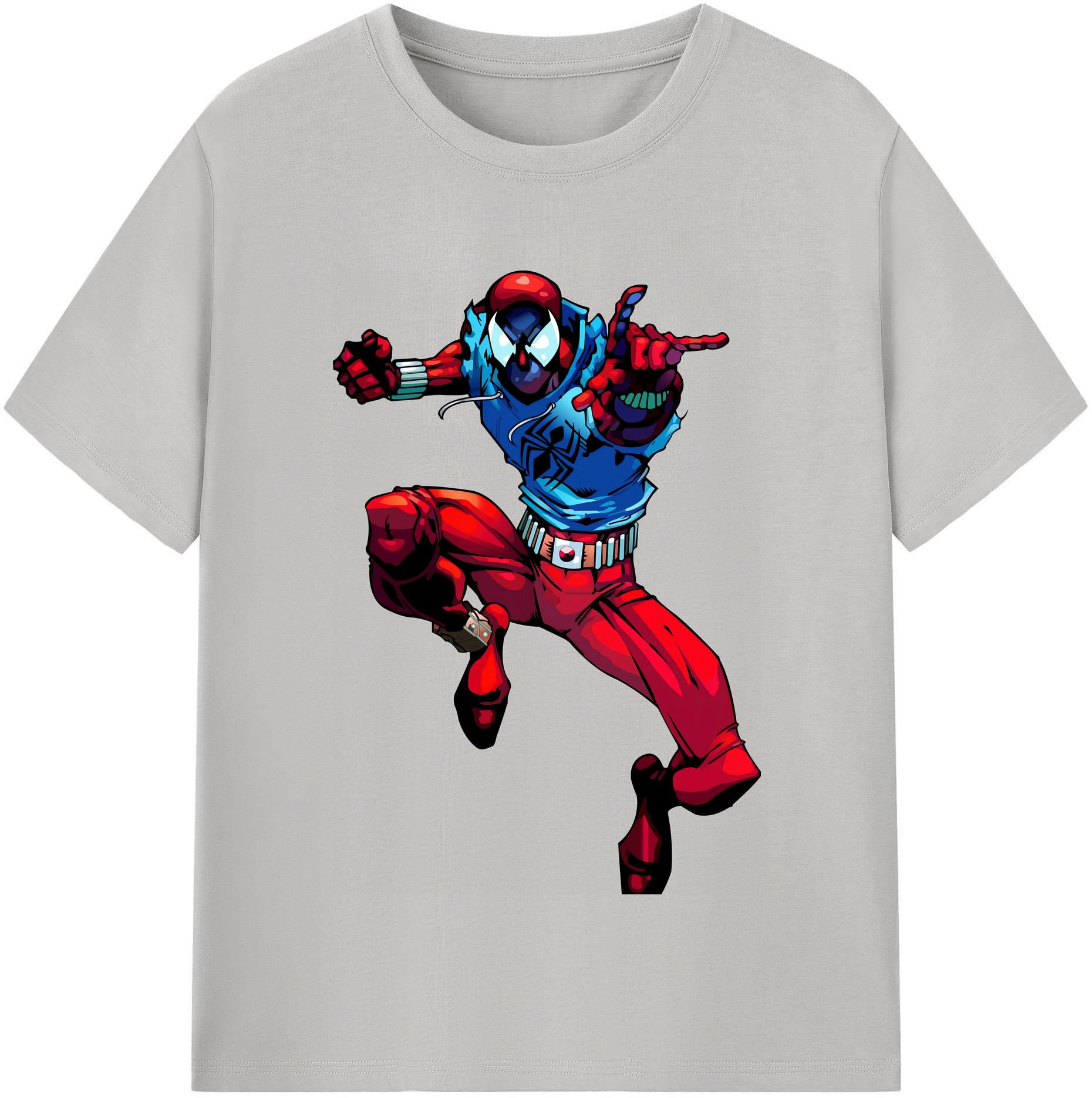 （画像用） Spider Man スパイダーマン レディースカジュアルプリントTシャツ（綿100％）