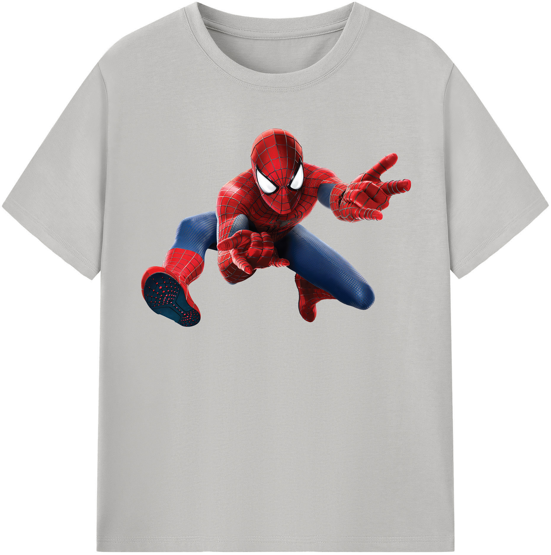 （画像用） Spider Man スパイダーマン レディースカジュアルプリントTシャツ（綿100％）