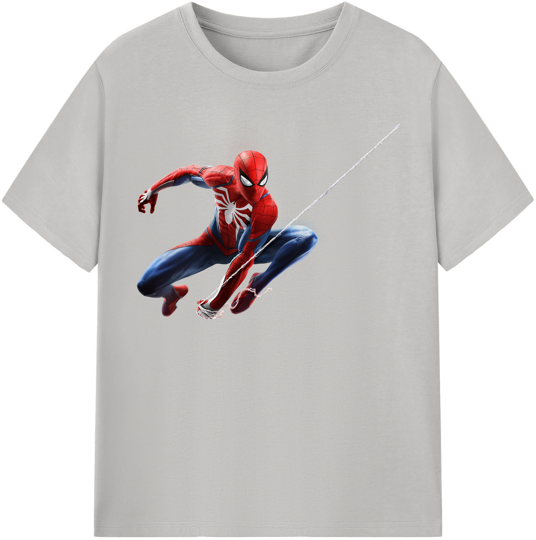 （画像用） Spider Man スパイダーマン レディースカジュアルプリントTシャツ（綿100％）