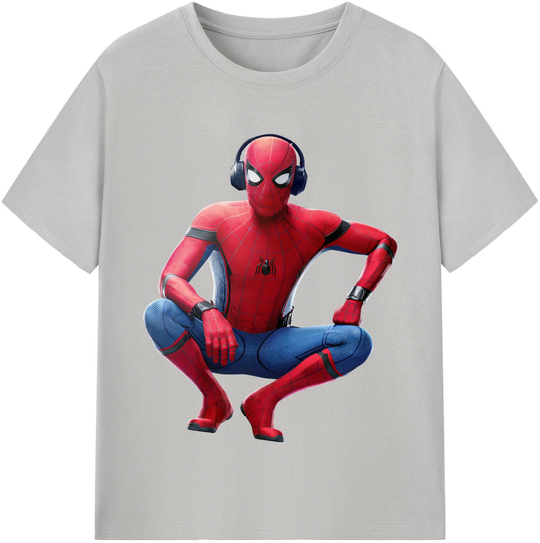（画像用） Spider Man スパイダーマン レディースカジュアルプリントTシャツ（綿100％）