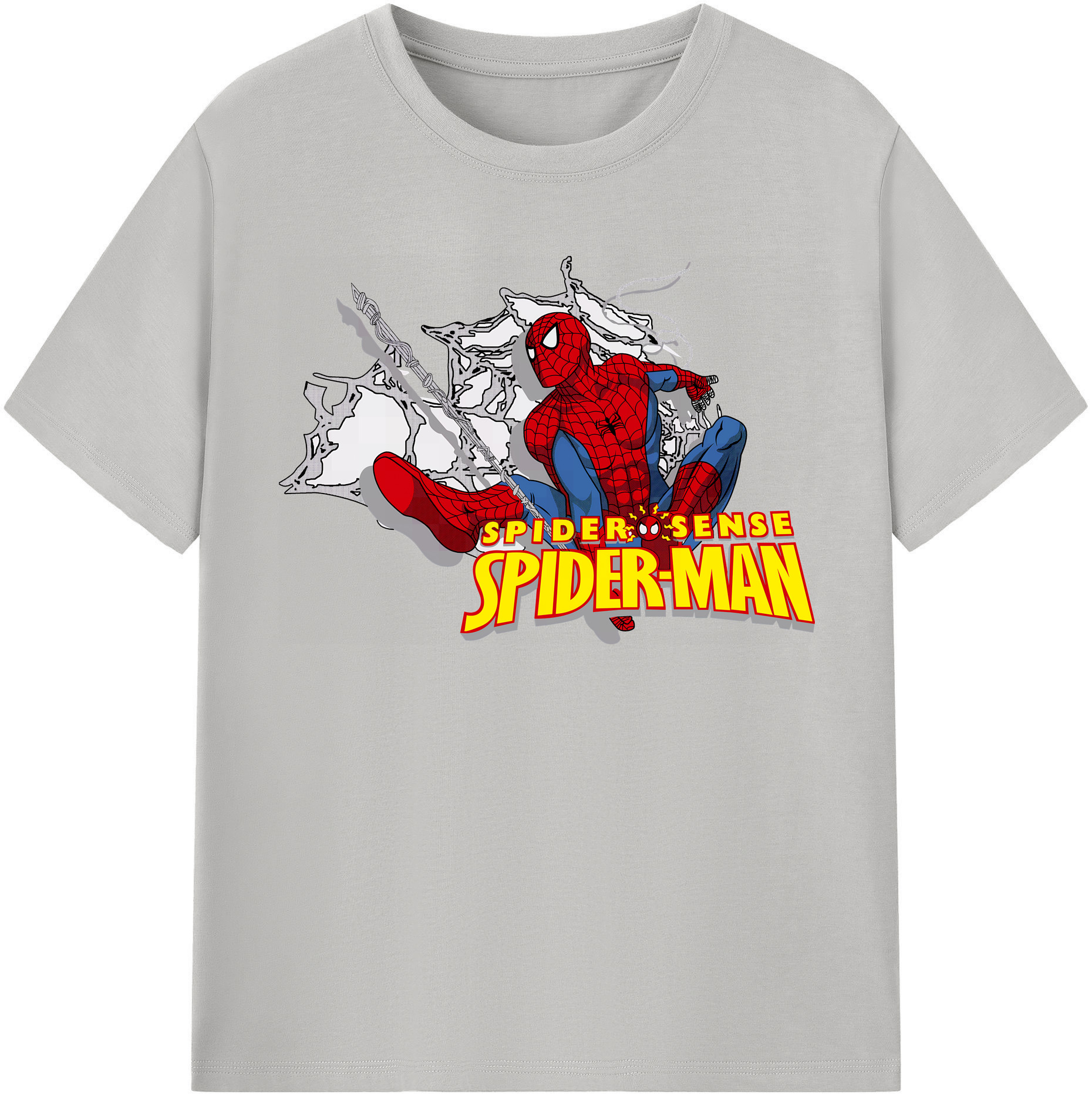 （画像用） Spider Man スパイダーマン レディースカジュアルプリントTシャツ（綿100％）