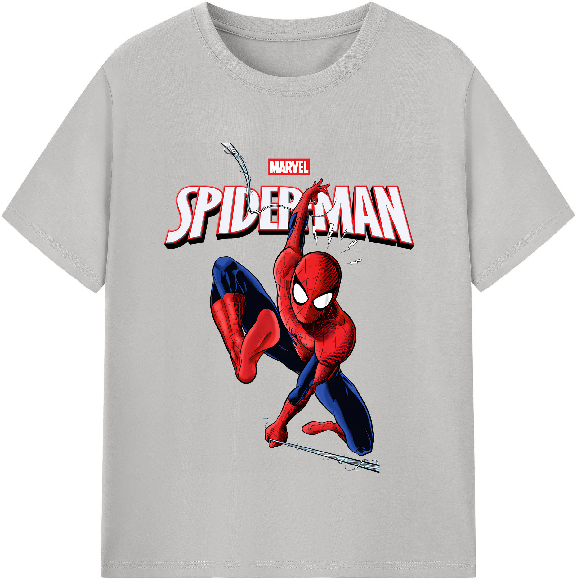 （画像用） Spider Man スパイダーマン レディースカジュアルプリントTシャツ（綿100％）