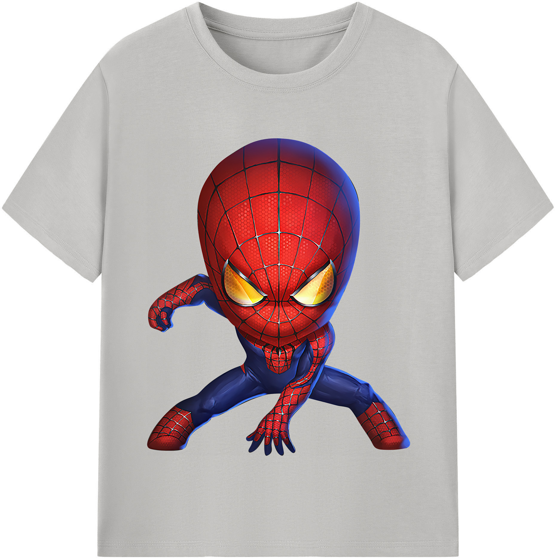 （画像用） Spider Man スパイダーマン レディースカジュアルプリントTシャツ（綿100％）