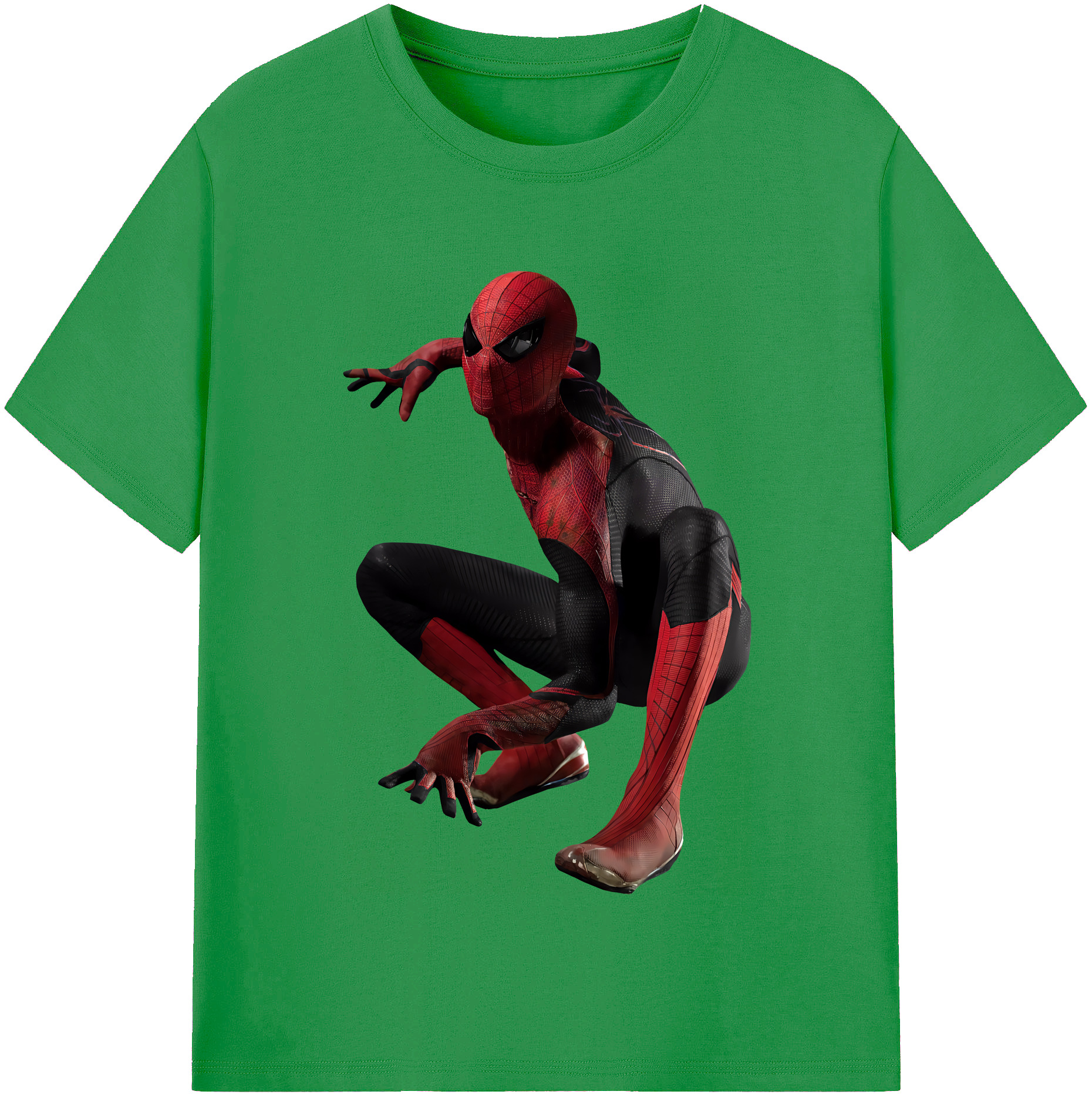 （画像用） Spider Man スパイダーマン レディースカジュアルプリントTシャツ（綿100％）