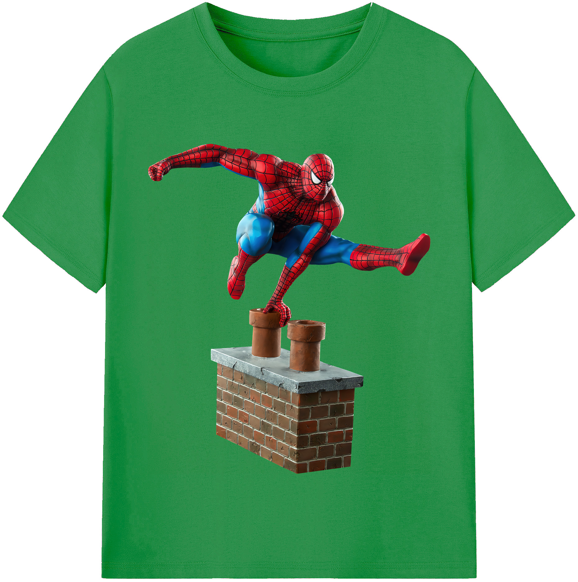 （画像用） Spider Man スパイダーマン レディースカジュアルプリントTシャツ（綿100％）