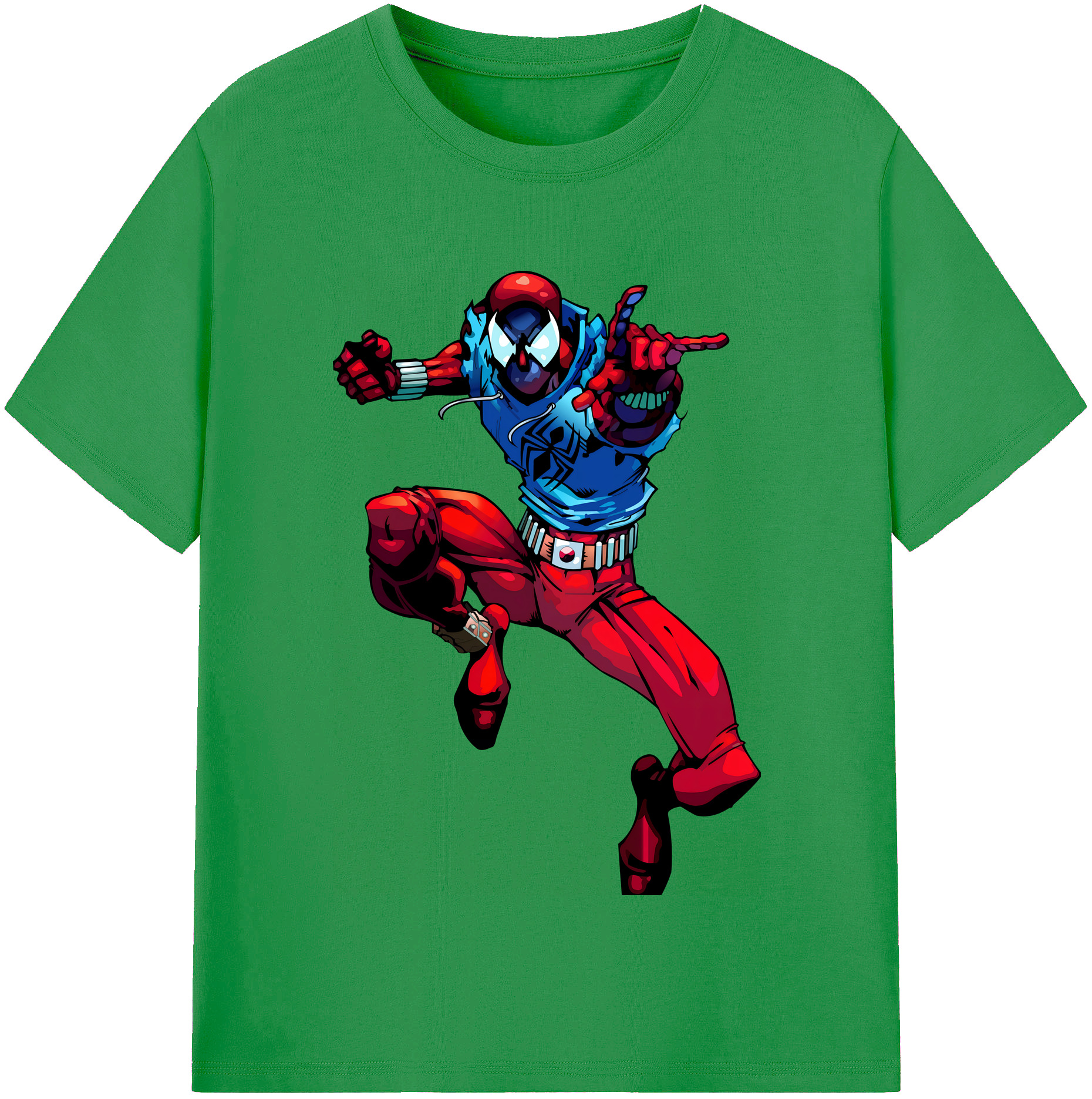 （画像用） Spider Man スパイダーマン レディースカジュアルプリントTシャツ（綿100％）