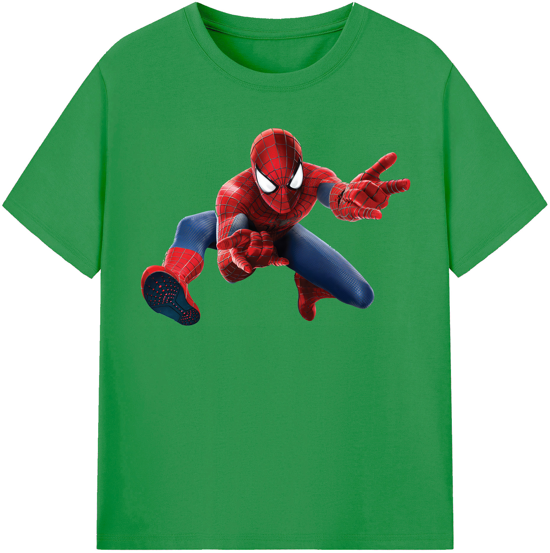 （画像用） Spider Man スパイダーマン レディースカジュアルプリントTシャツ（綿100％）