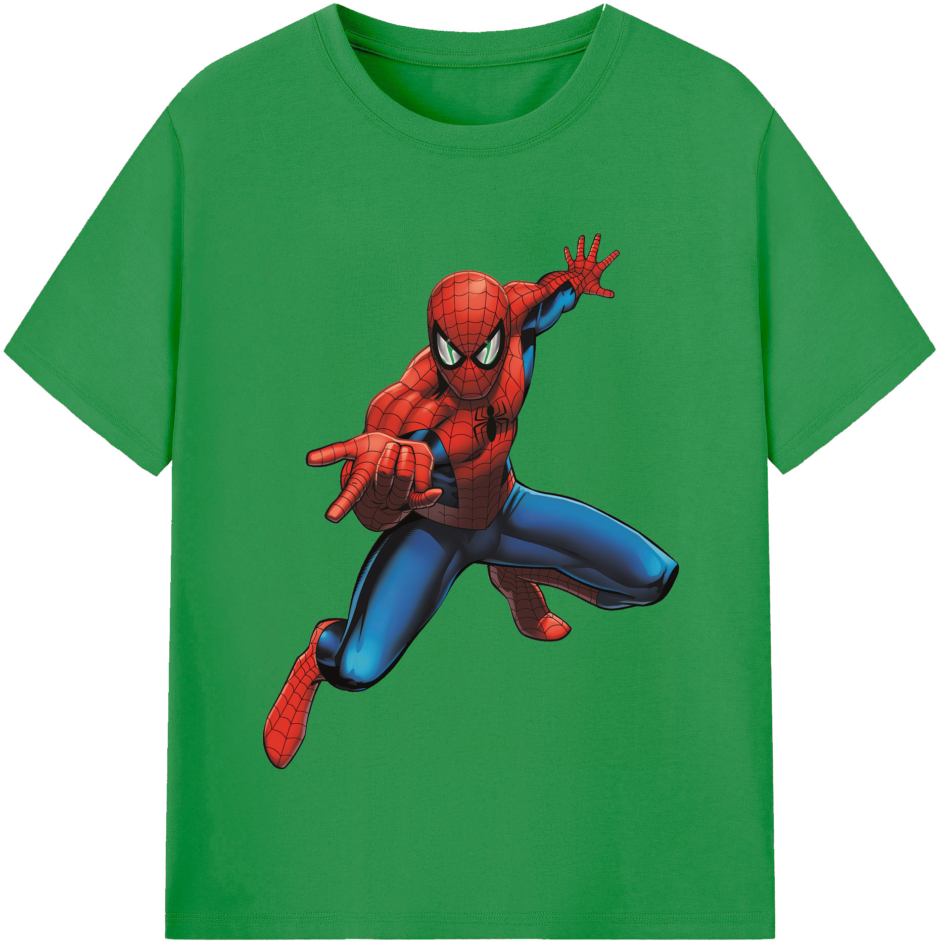 （画像用） Spider Man スパイダーマン レディースカジュアルプリントTシャツ（綿100％）