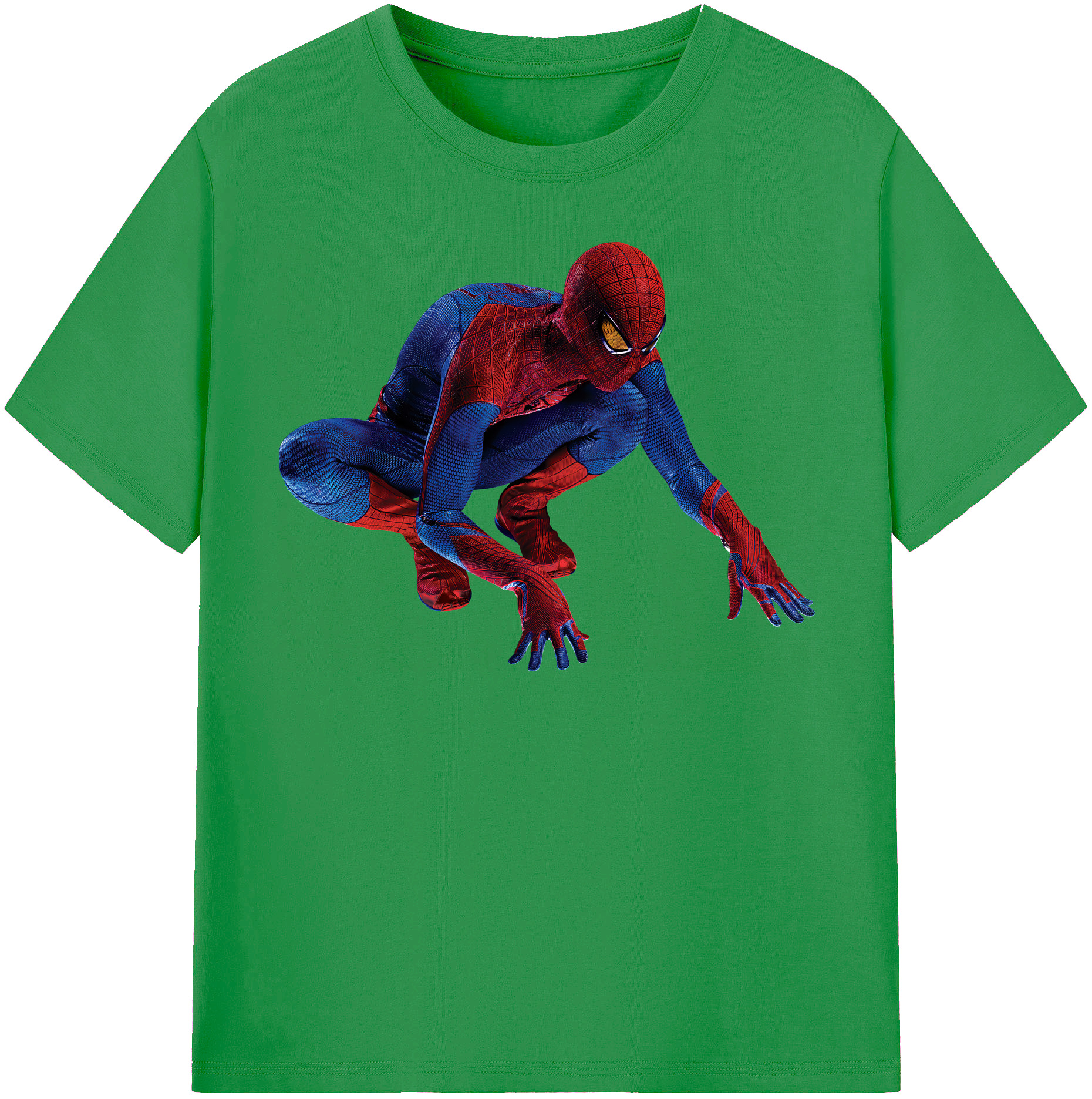 （画像用） Spider Man スパイダーマン レディースカジュアルプリントTシャツ（綿100％）