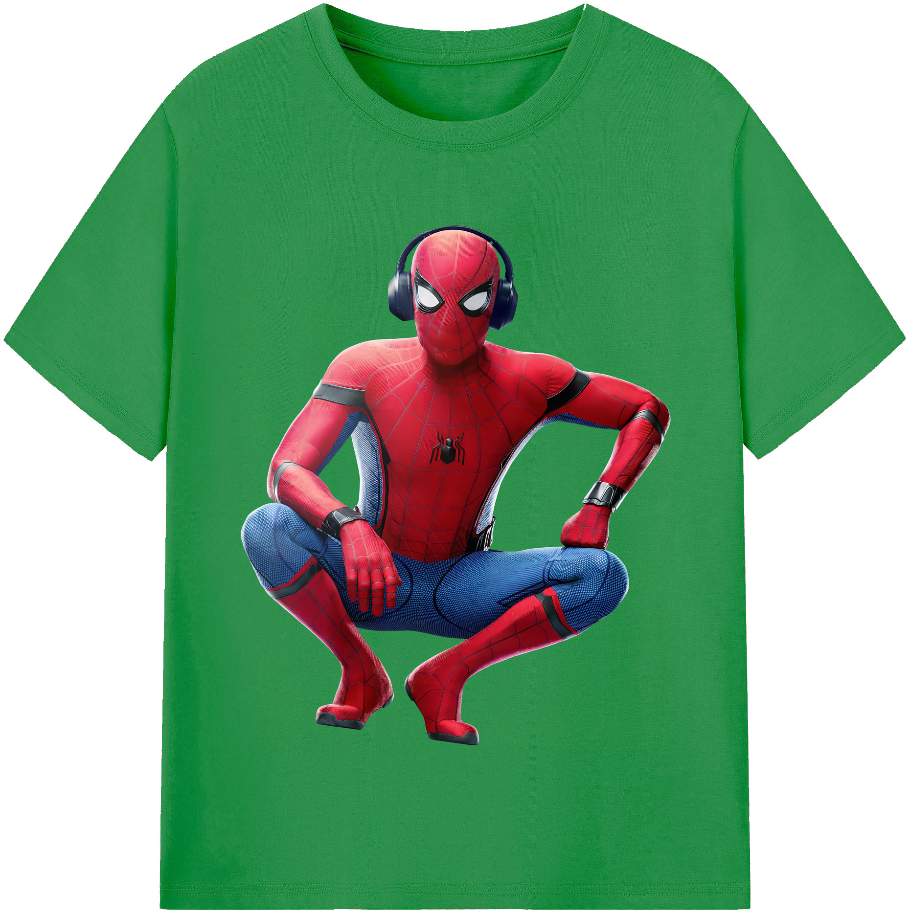 （画像用） Spider Man スパイダーマン レディースカジュアルプリントTシャツ（綿100％）
