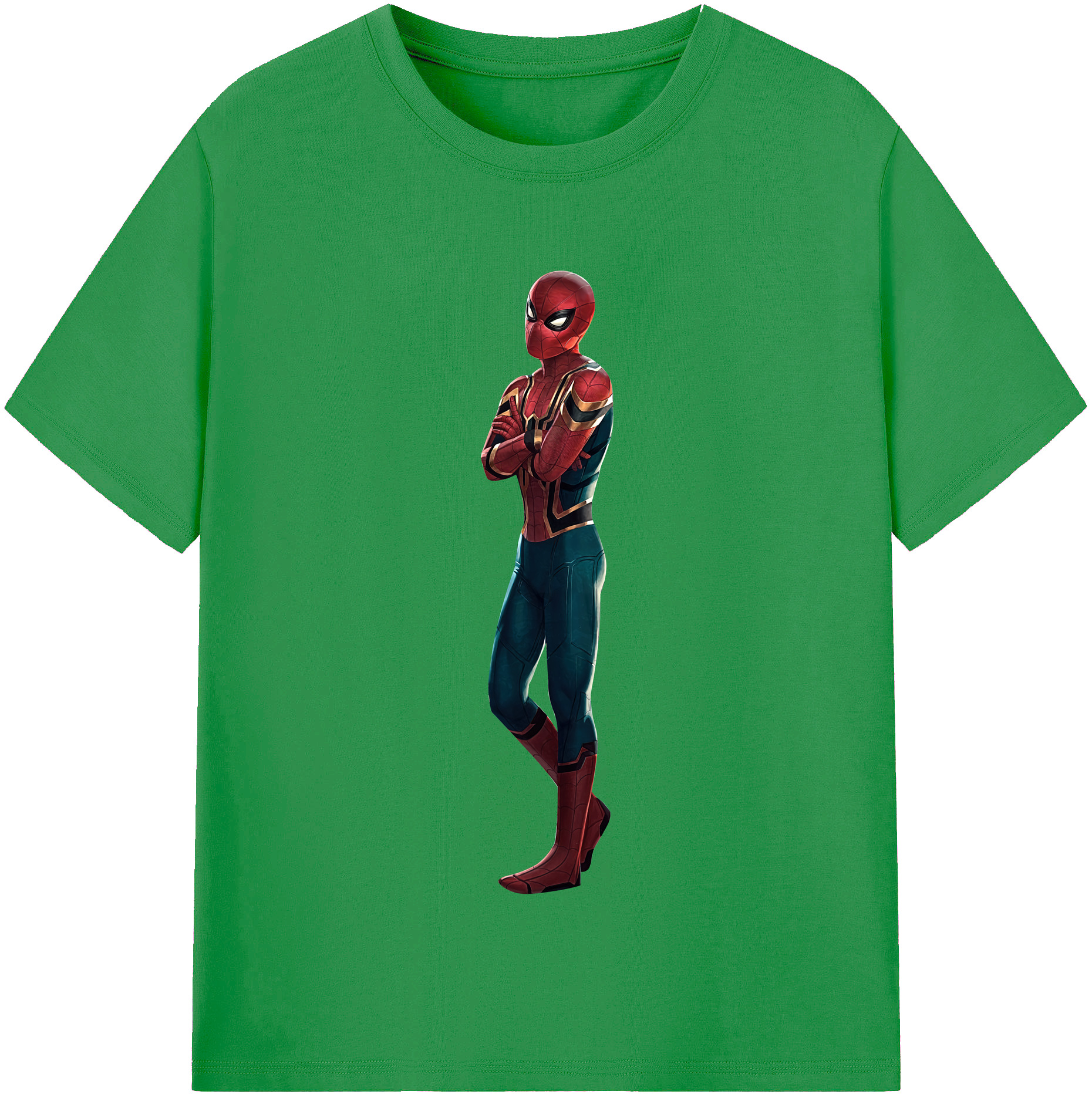 （画像用） Spider Man スパイダーマン レディースカジュアルプリントTシャツ（綿100％）