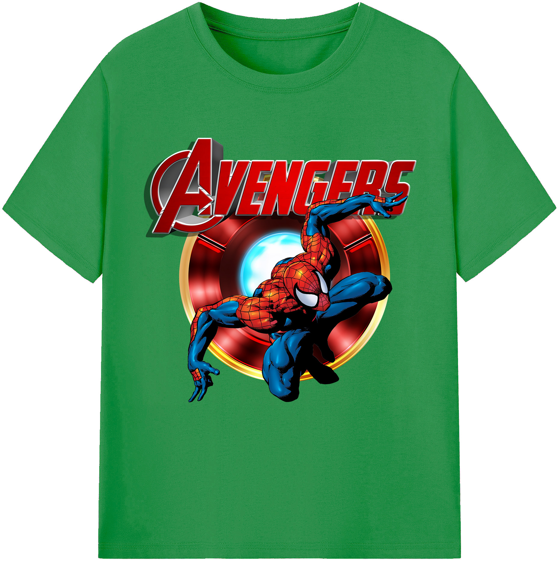 （画像用） Spider Man スパイダーマン レディースカジュアルプリントTシャツ（綿100％）