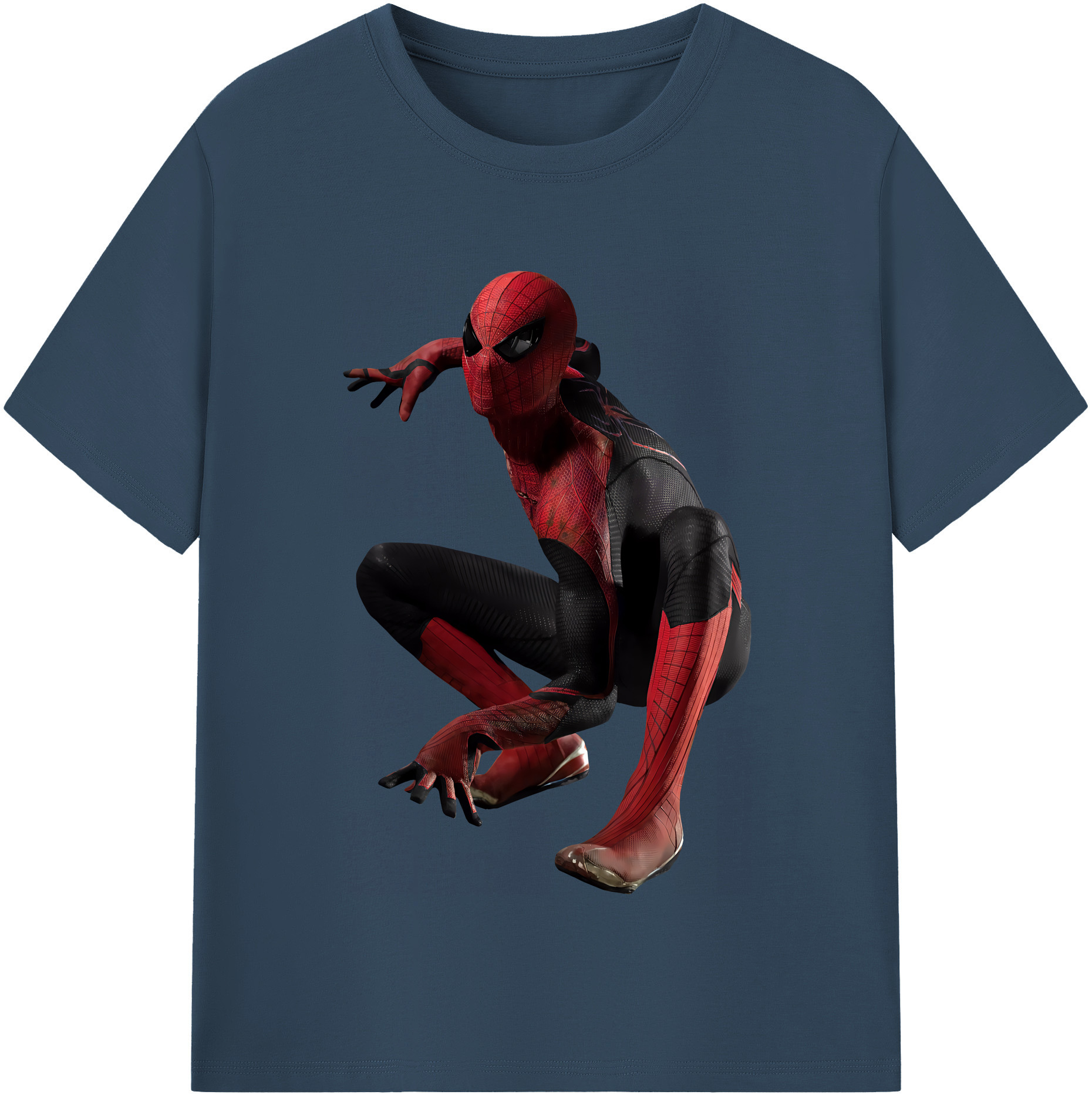 （画像用） Spider Man スパイダーマン レディースカジュアルプリントTシャツ（綿100％）
