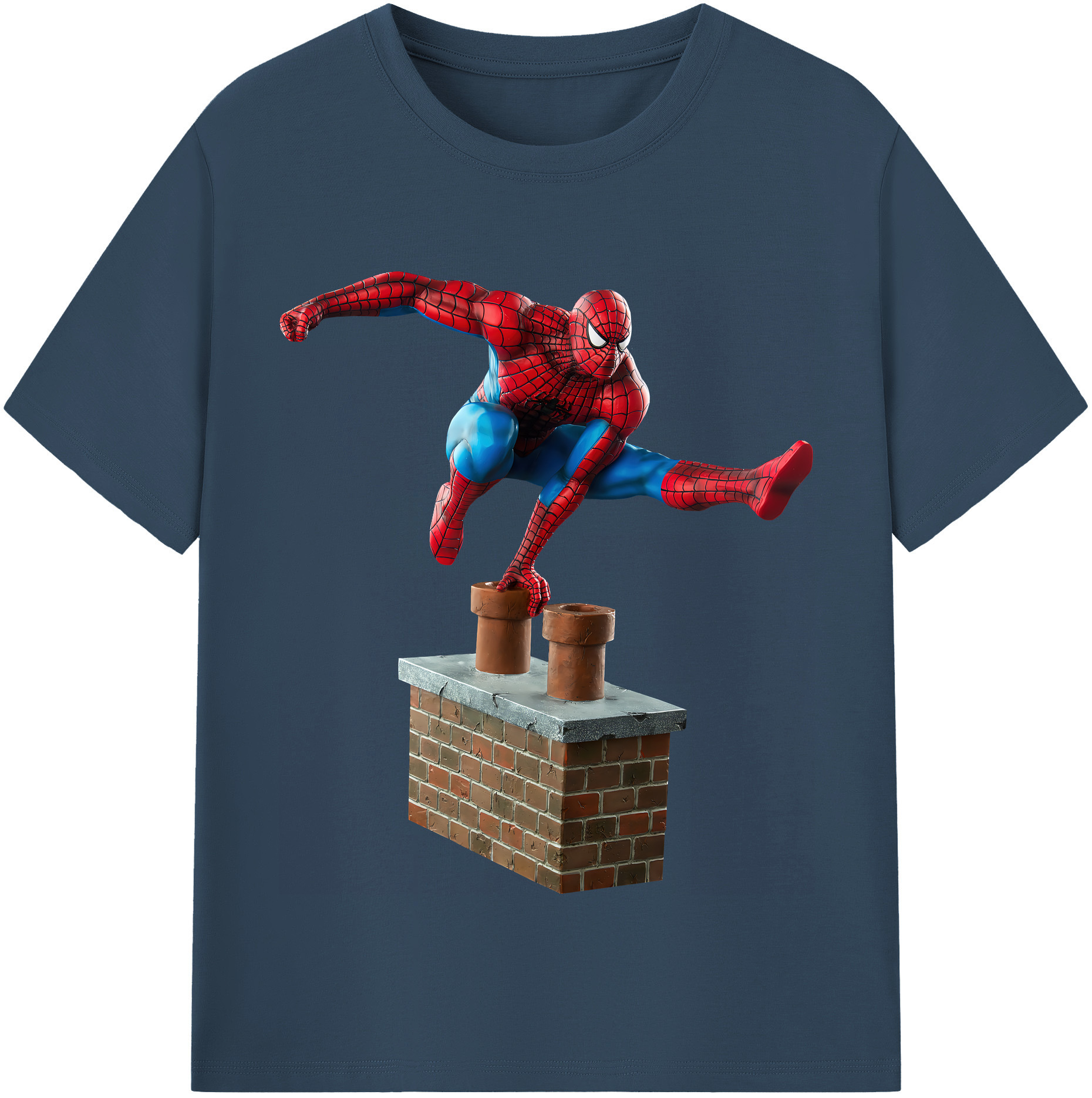 （画像用） Spider Man スパイダーマン レディースカジュアルプリントTシャツ（綿100％）