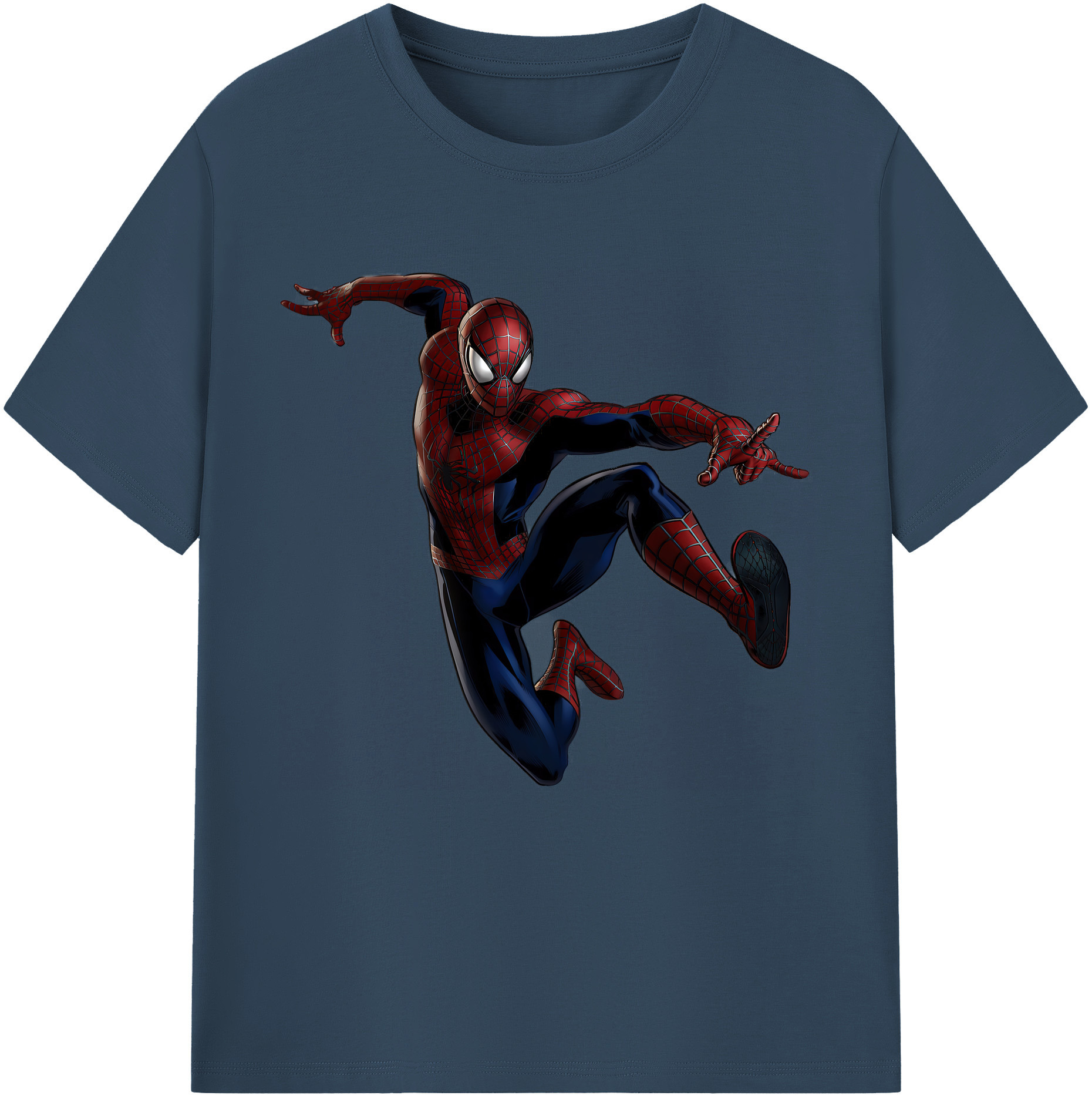 （画像用） Spider Man スパイダーマン レディースカジュアルプリントTシャツ（綿100％）