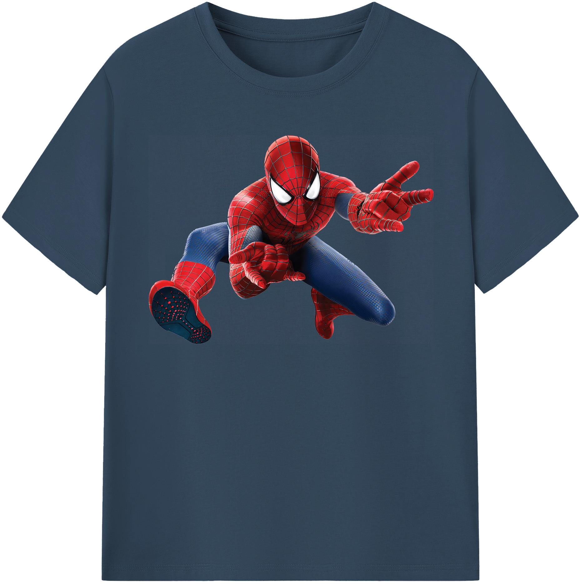 （画像用） Spider Man スパイダーマン レディースカジュアルプリントTシャツ（綿100％）