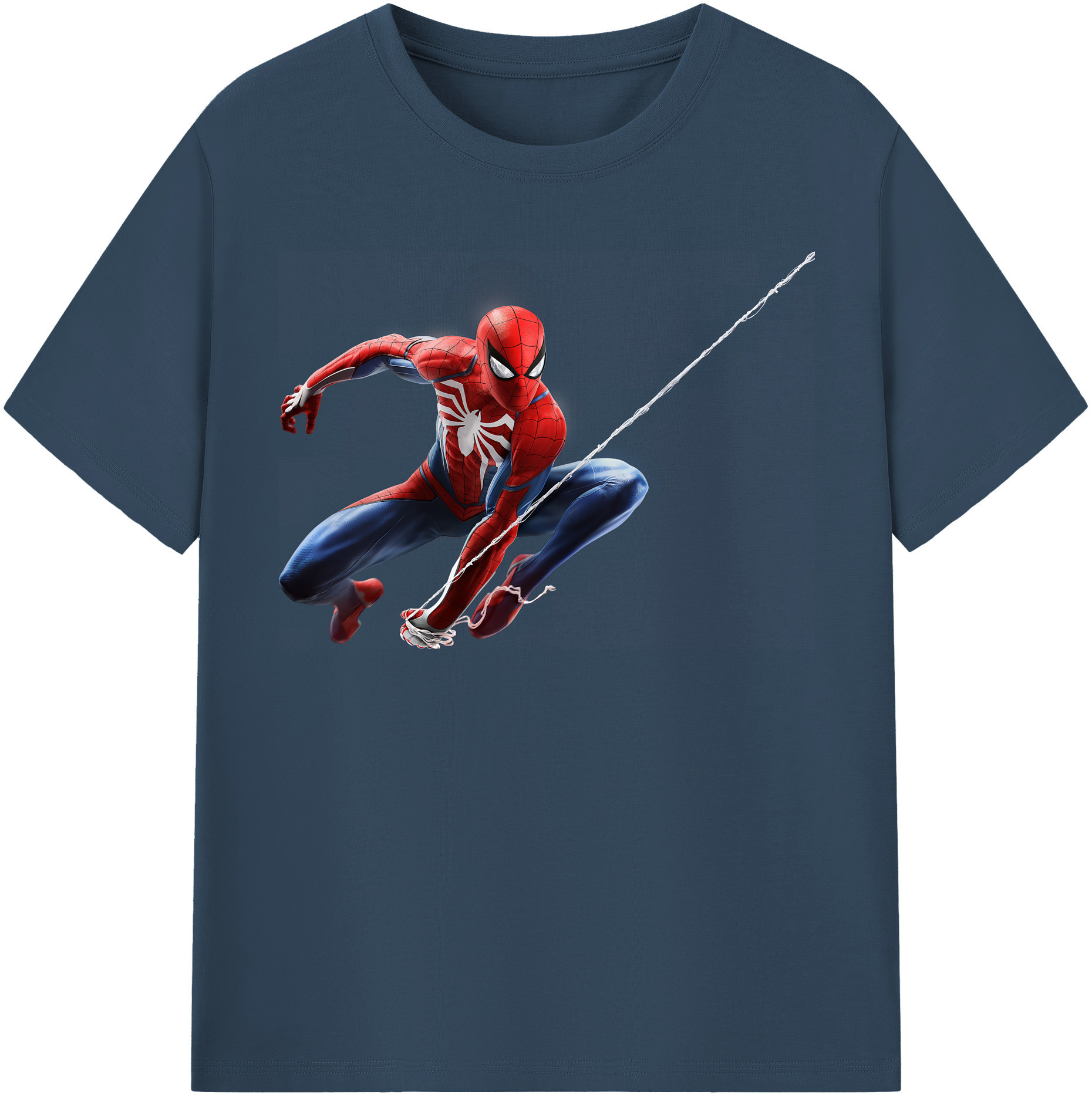 （画像用） Spider Man スパイダーマン レディースカジュアルプリントTシャツ（綿100％）