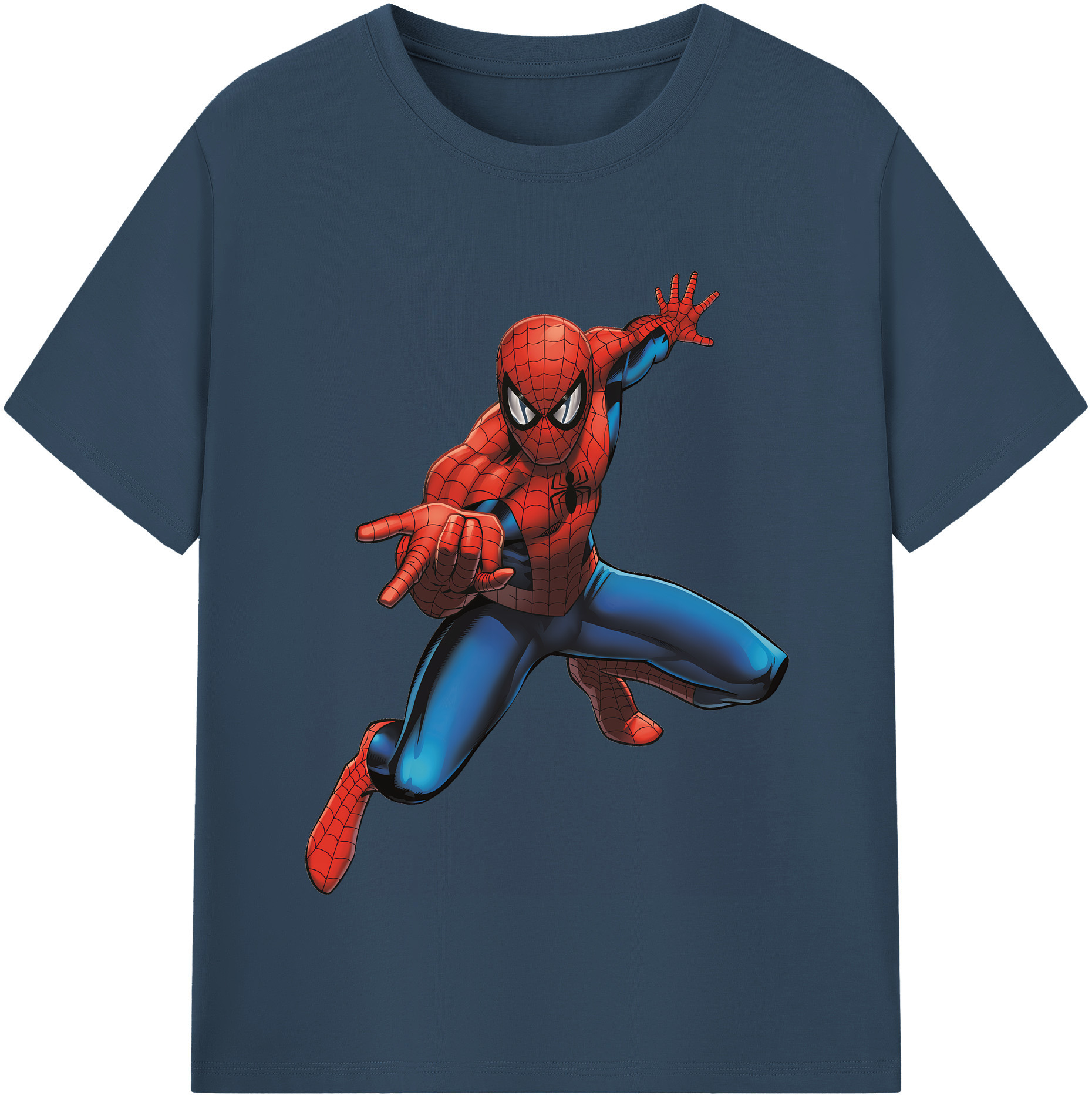 （画像用） Spider Man スパイダーマン レディースカジュアルプリントTシャツ（綿100％）