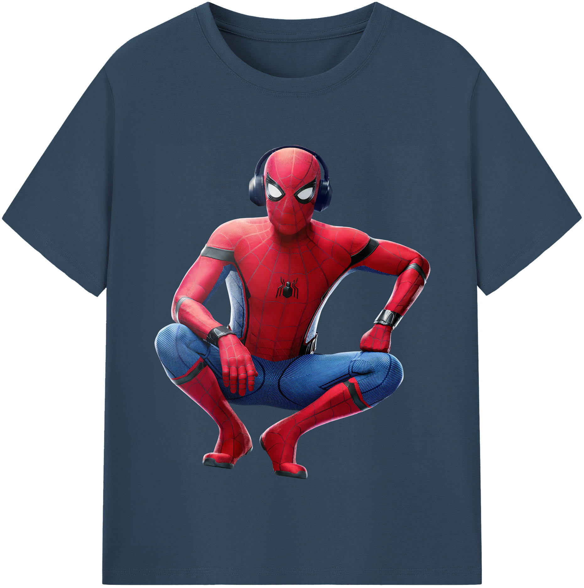 （画像用） Spider Man スパイダーマン レディースカジュアルプリントTシャツ（綿100％）