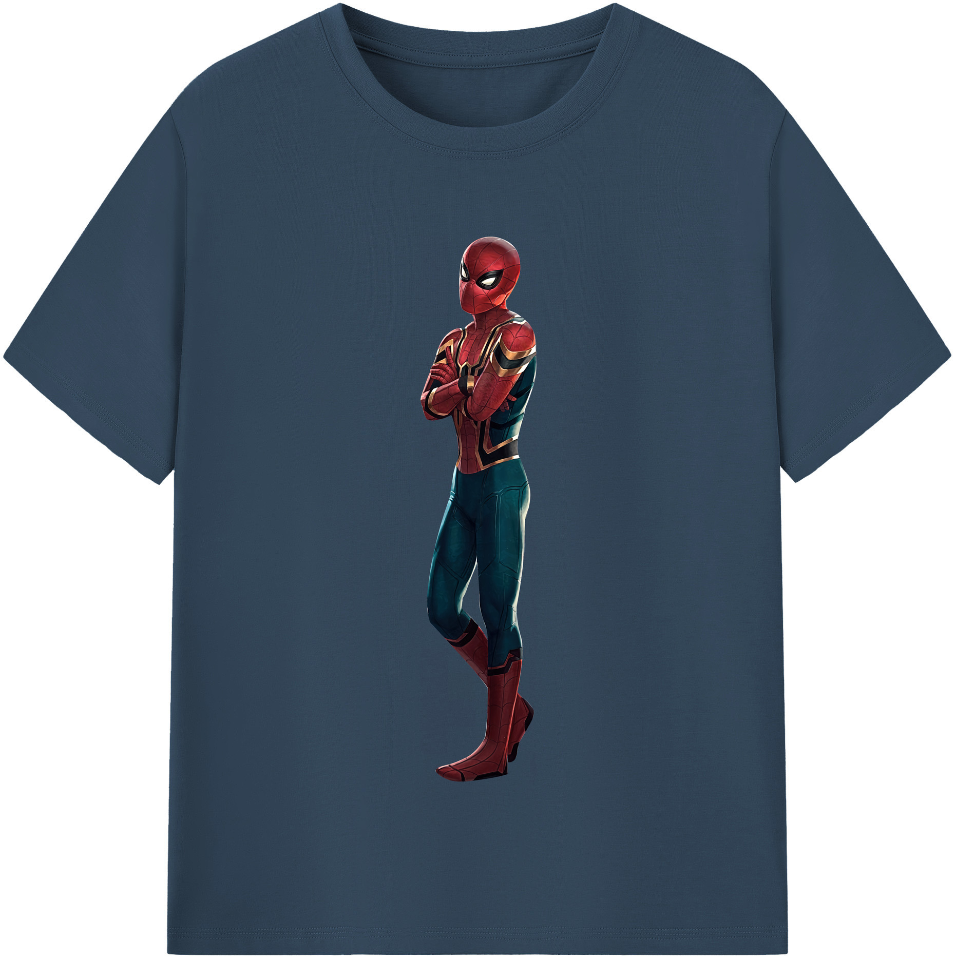 （画像用） Spider Man スパイダーマン レディースカジュアルプリントTシャツ（綿100％）
