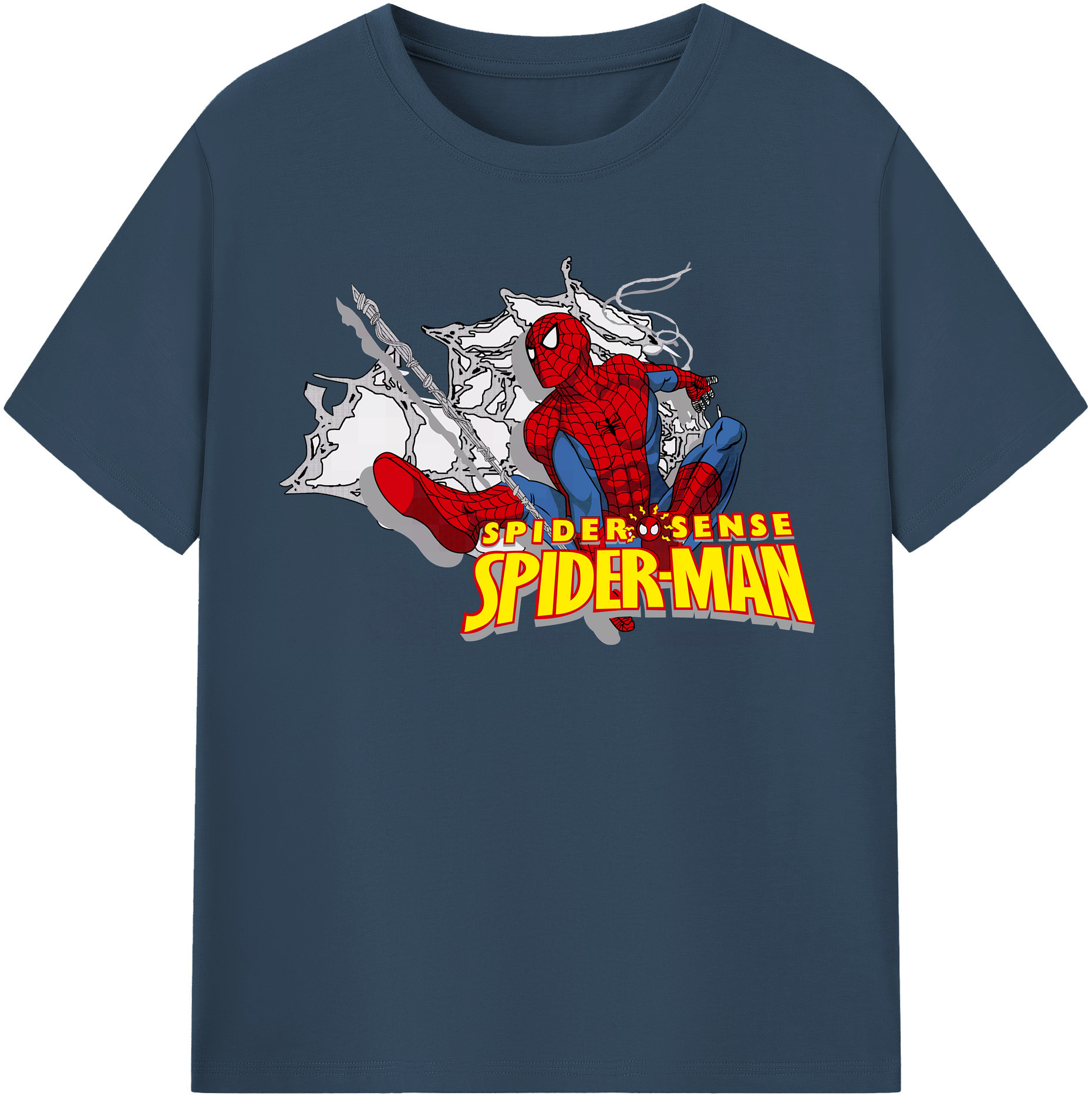 （画像用） Spider Man スパイダーマン レディースカジュアルプリントTシャツ（綿100％）