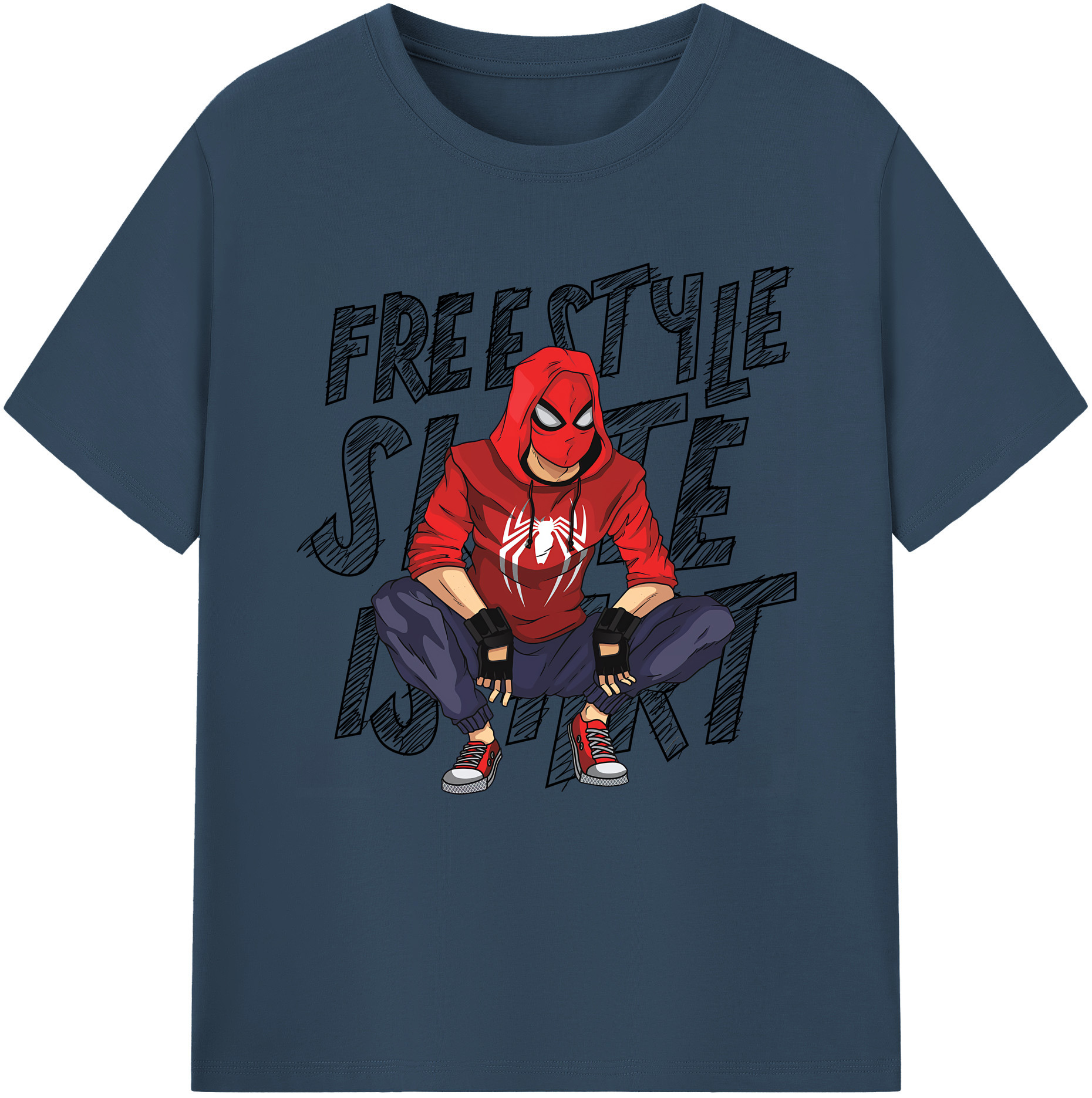 （画像用） Spider Man スパイダーマン レディースカジュアルプリントTシャツ（綿100％）