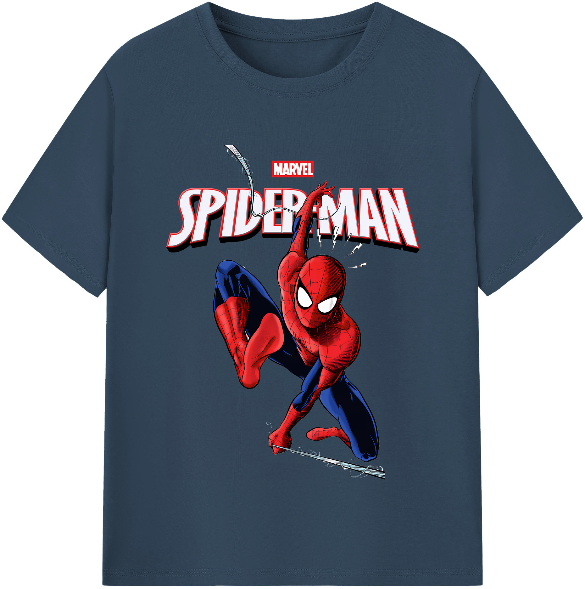 （画像用） Spider Man スパイダーマン レディースカジュアルプリントTシャツ（綿100％）