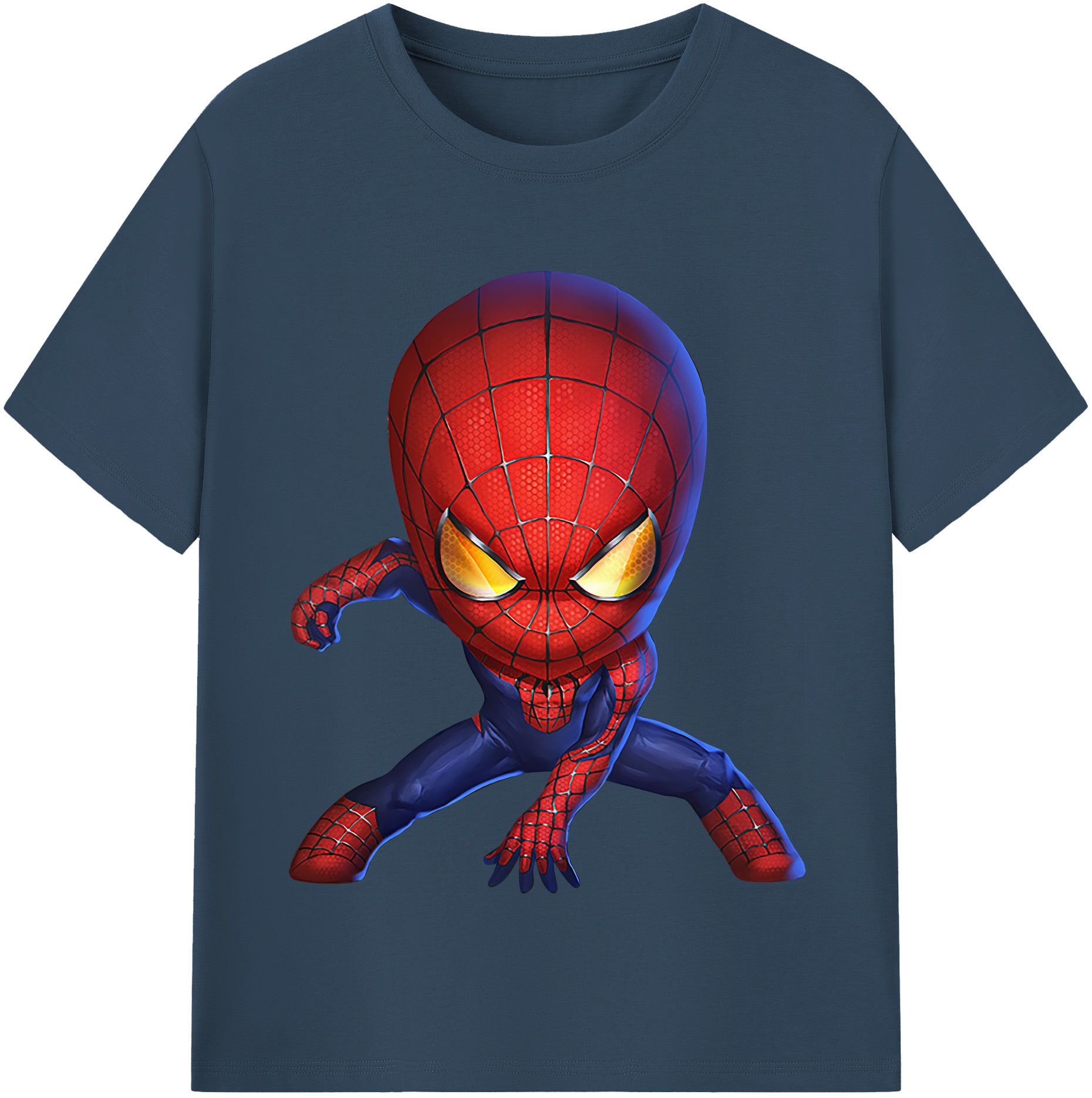 （画像用） Spider Man スパイダーマン レディースカジュアルプリントTシャツ（綿100％）