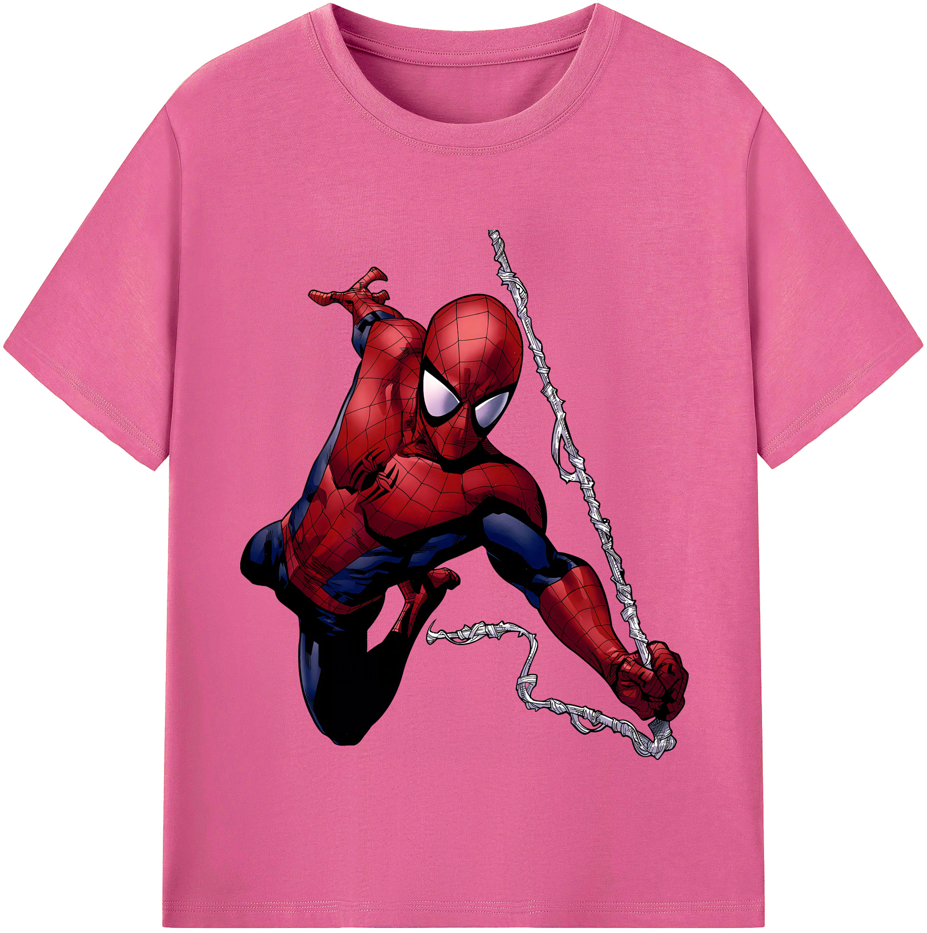 （画像用） Spider Man スパイダーマン レディースカジュアルプリントTシャツ（綿100％）