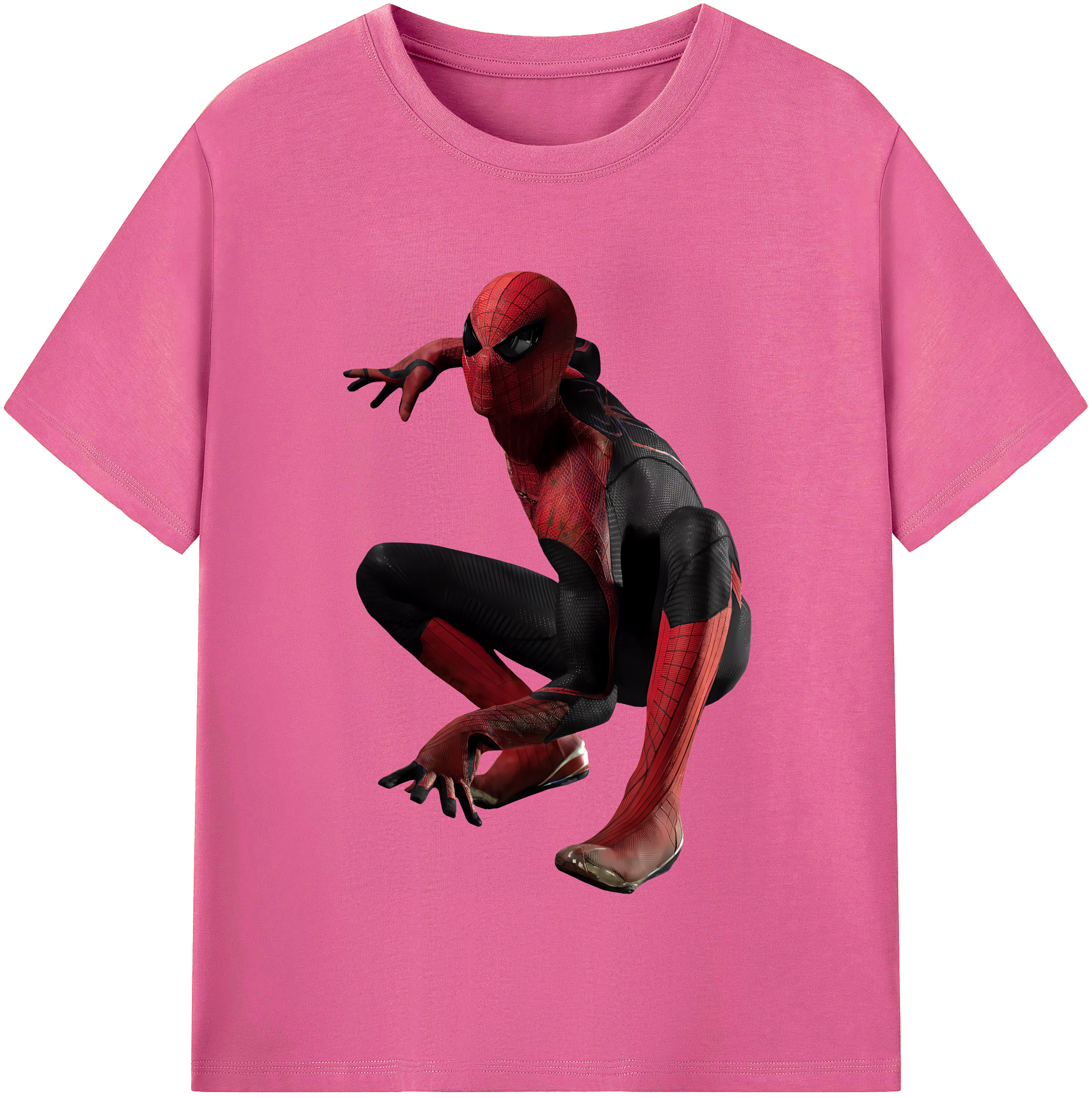（画像用） Spider Man スパイダーマン レディースカジュアルプリントTシャツ（綿100％）
