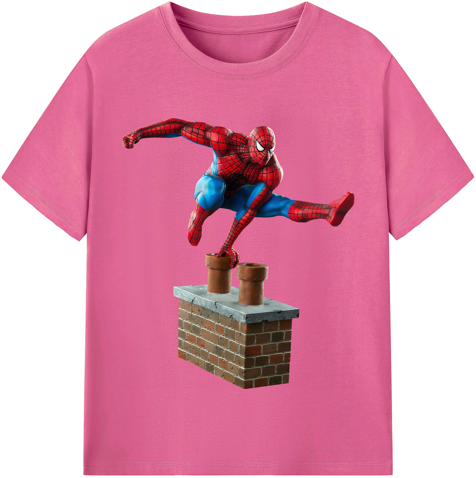 （画像用） Spider Man スパイダーマン レディースカジュアルプリントTシャツ（綿100％）