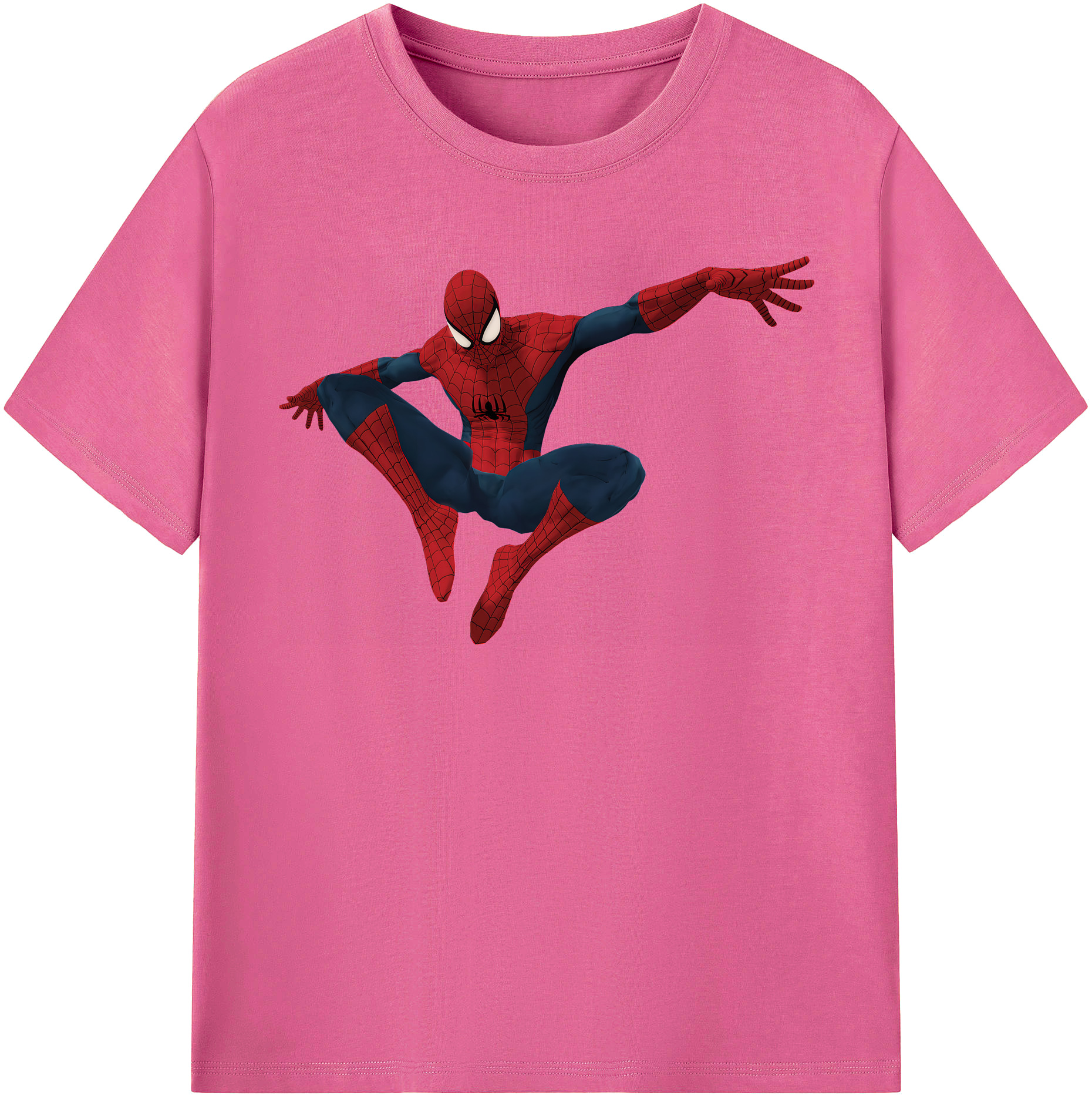（画像用） Spider Man スパイダーマン レディースカジュアルプリントTシャツ（綿100％）