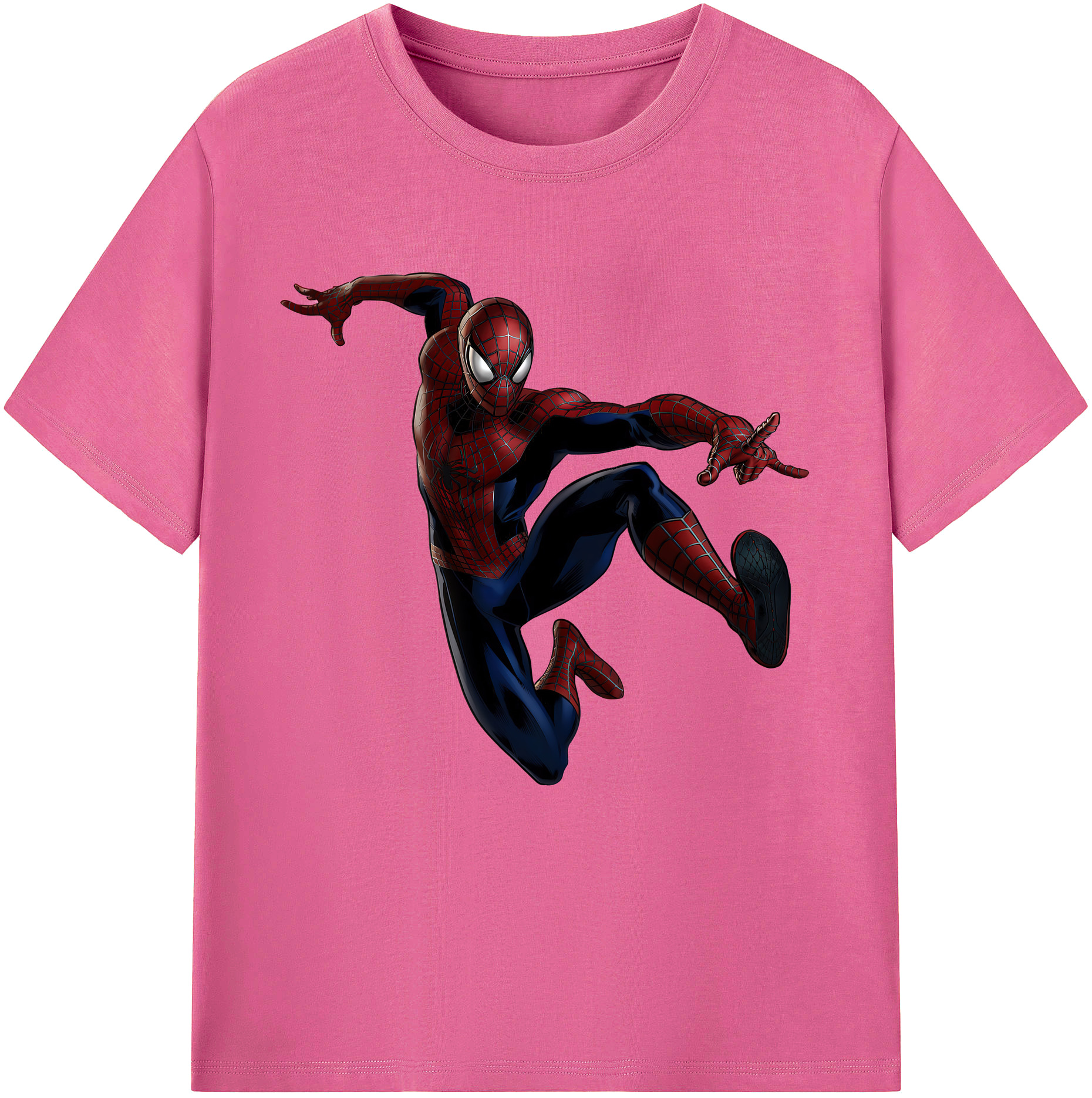 （画像用） Spider Man スパイダーマン レディースカジュアルプリントTシャツ（綿100％）