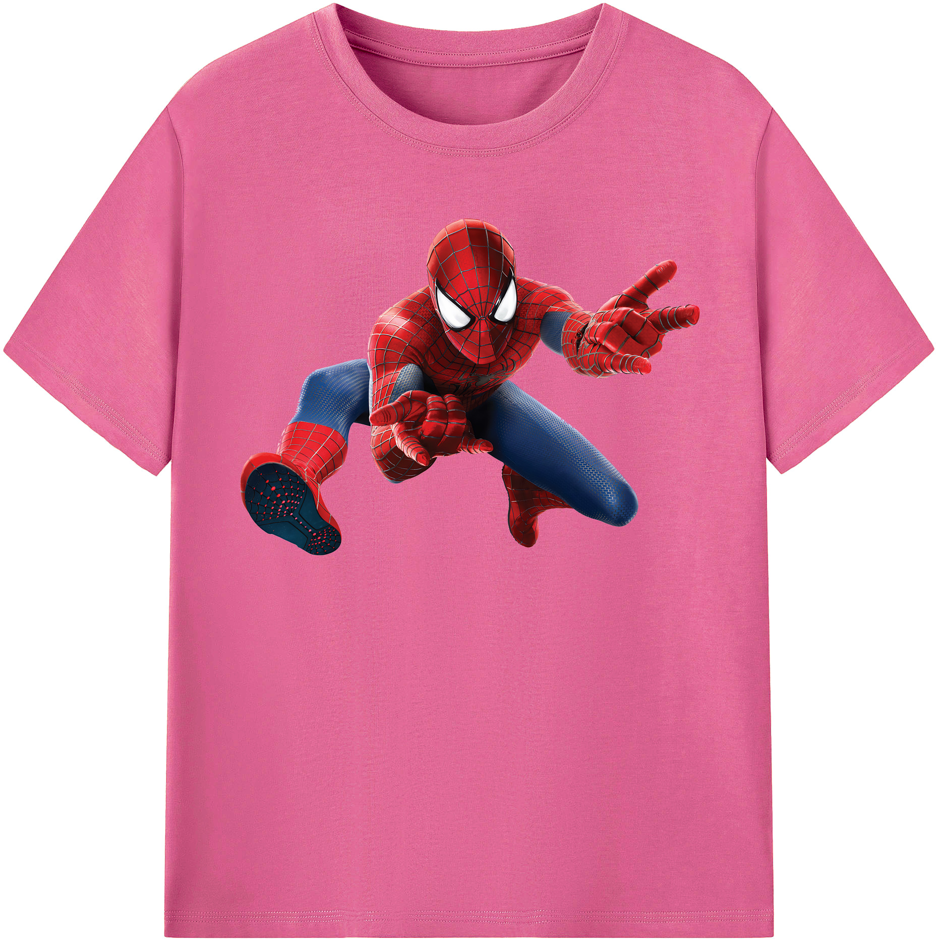 （画像用） Spider Man スパイダーマン レディースカジュアルプリントTシャツ（綿100％）