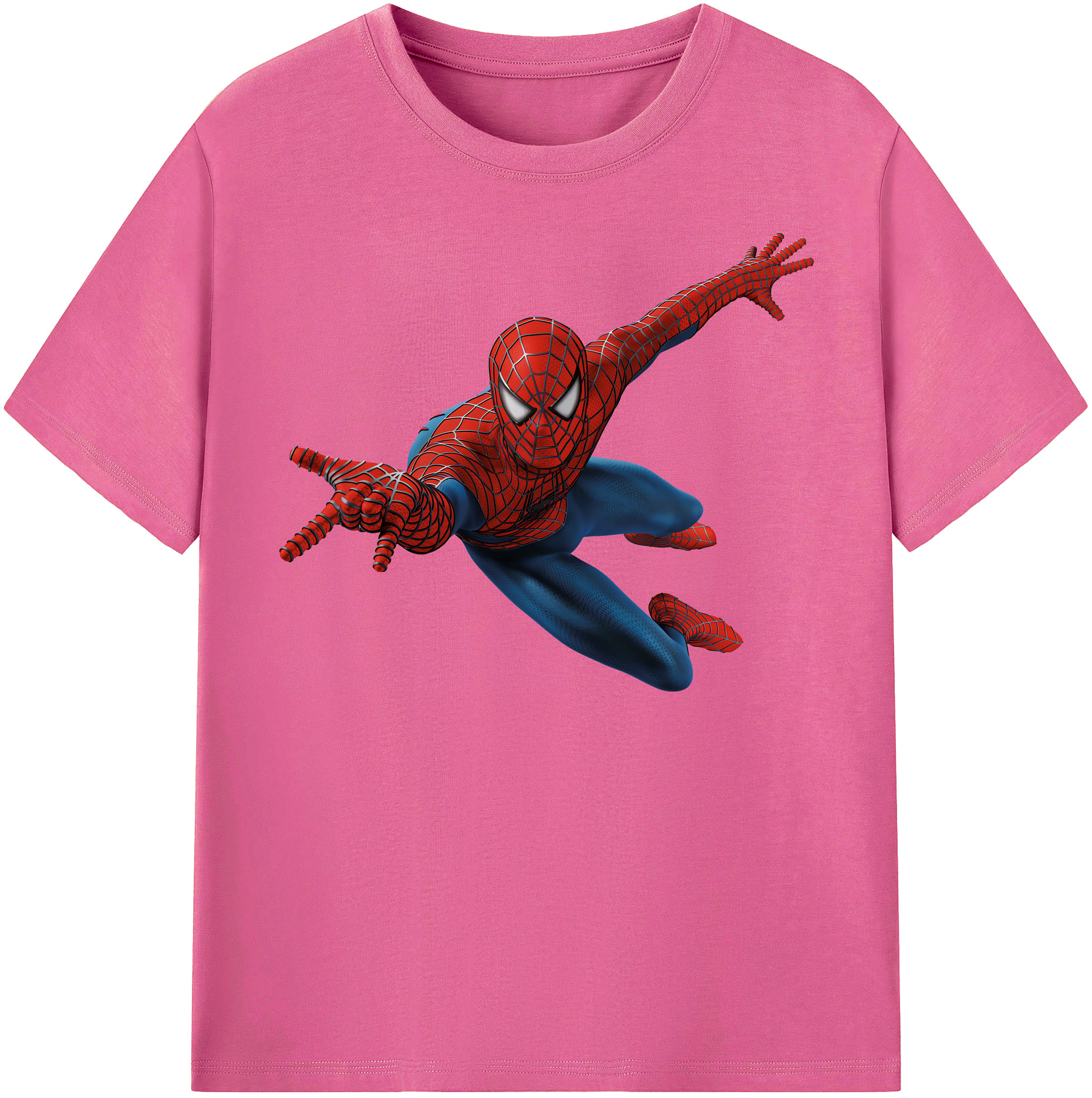 （画像用） Spider Man スパイダーマン レディースカジュアルプリントTシャツ（綿100％）