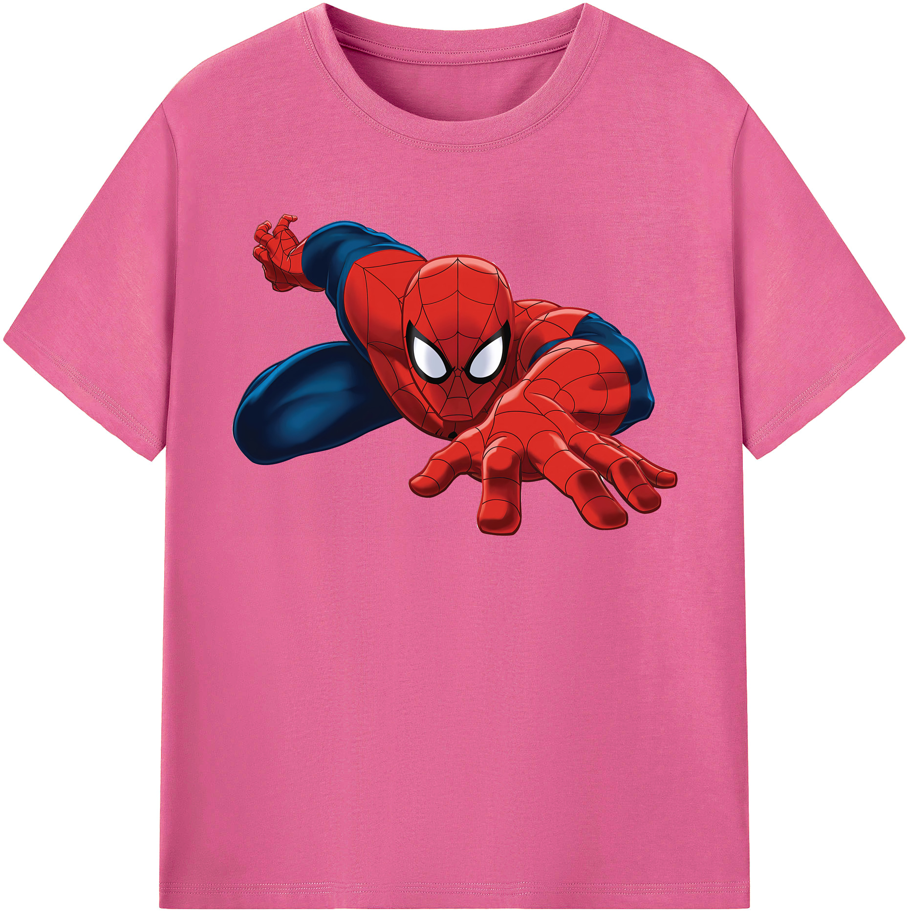 （画像用） Spider Man スパイダーマン レディースカジュアルプリントTシャツ（綿100％）