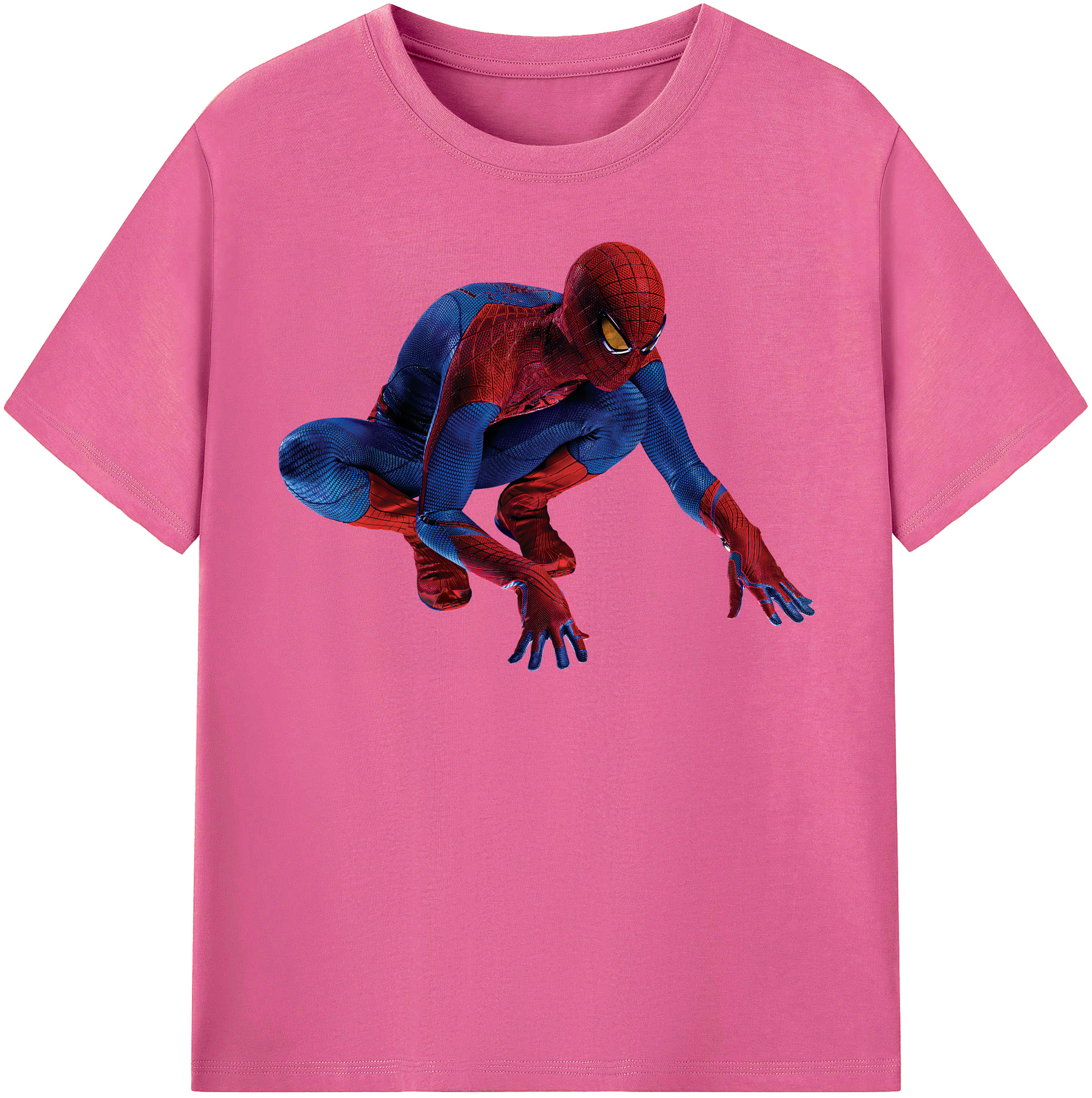 （画像用） Spider Man スパイダーマン レディースカジュアルプリントTシャツ（綿100％）