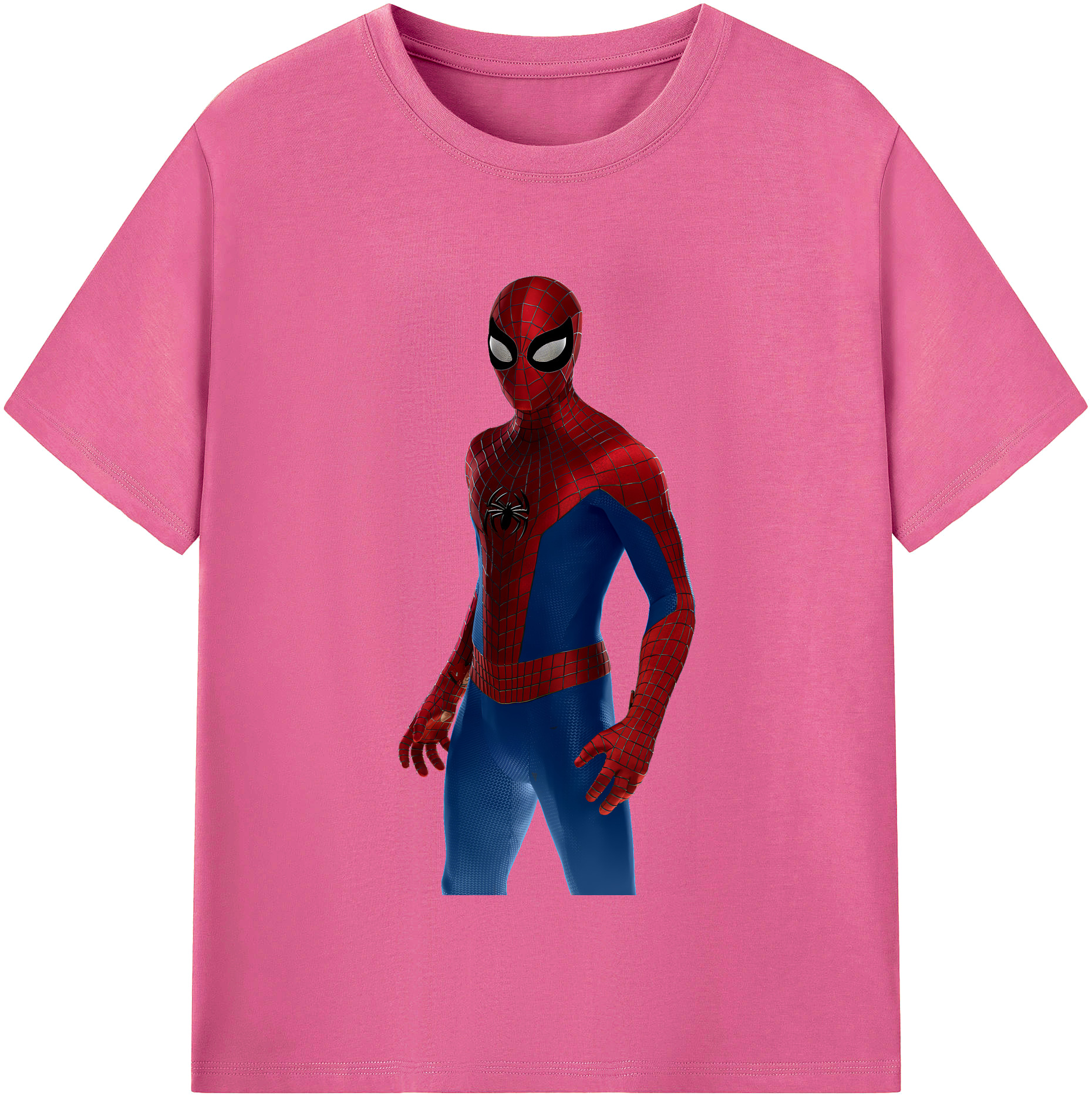 （画像用） Spider Man スパイダーマン レディースカジュアルプリントTシャツ（綿100％）
