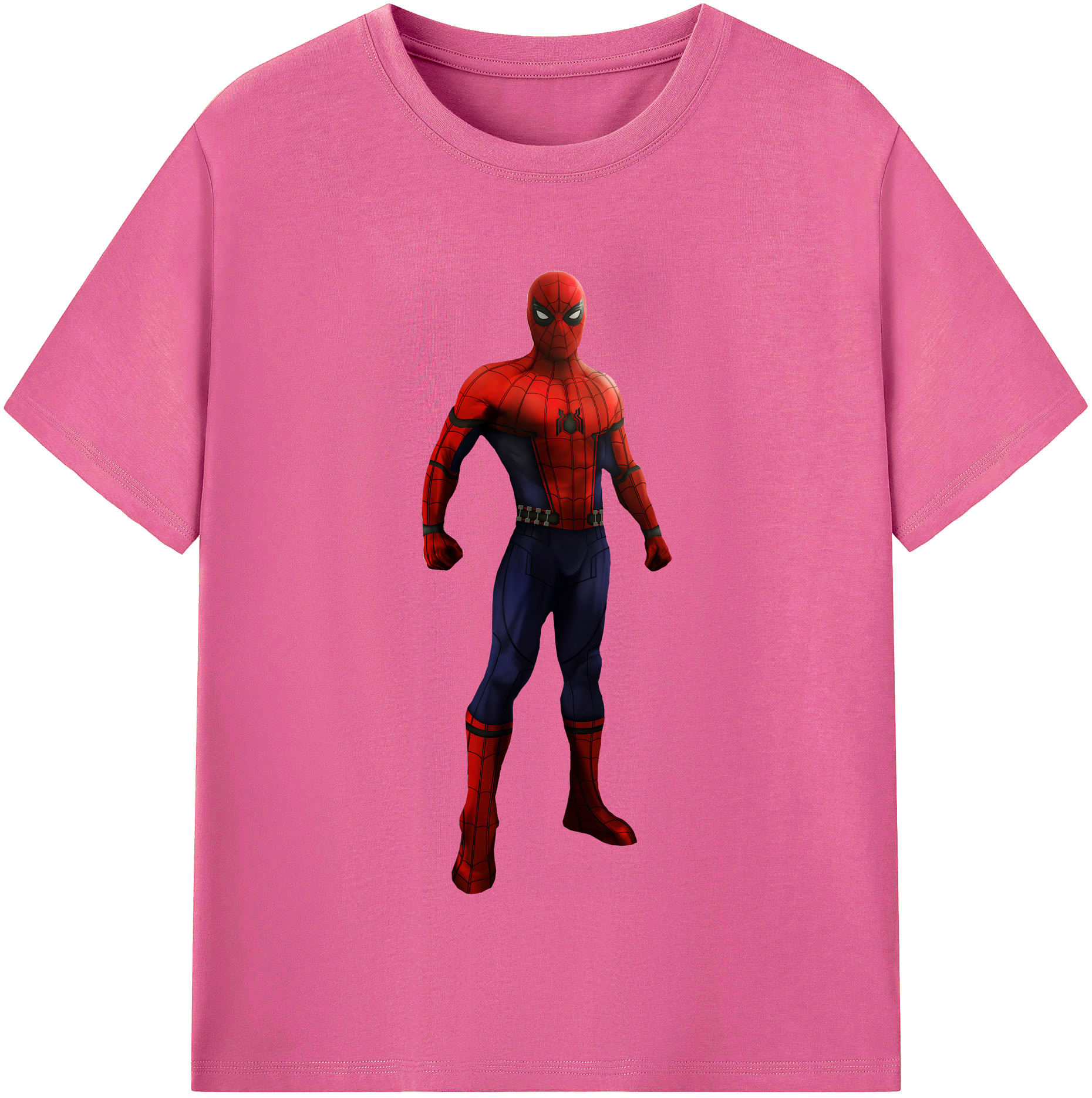 （画像用） Spider Man スパイダーマン レディースカジュアルプリントTシャツ（綿100％）