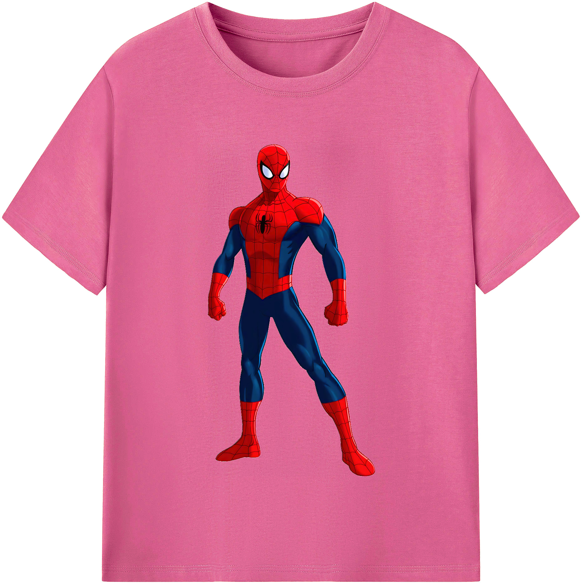 （画像用） Spider Man スパイダーマン レディースカジュアルプリントTシャツ（綿100％）