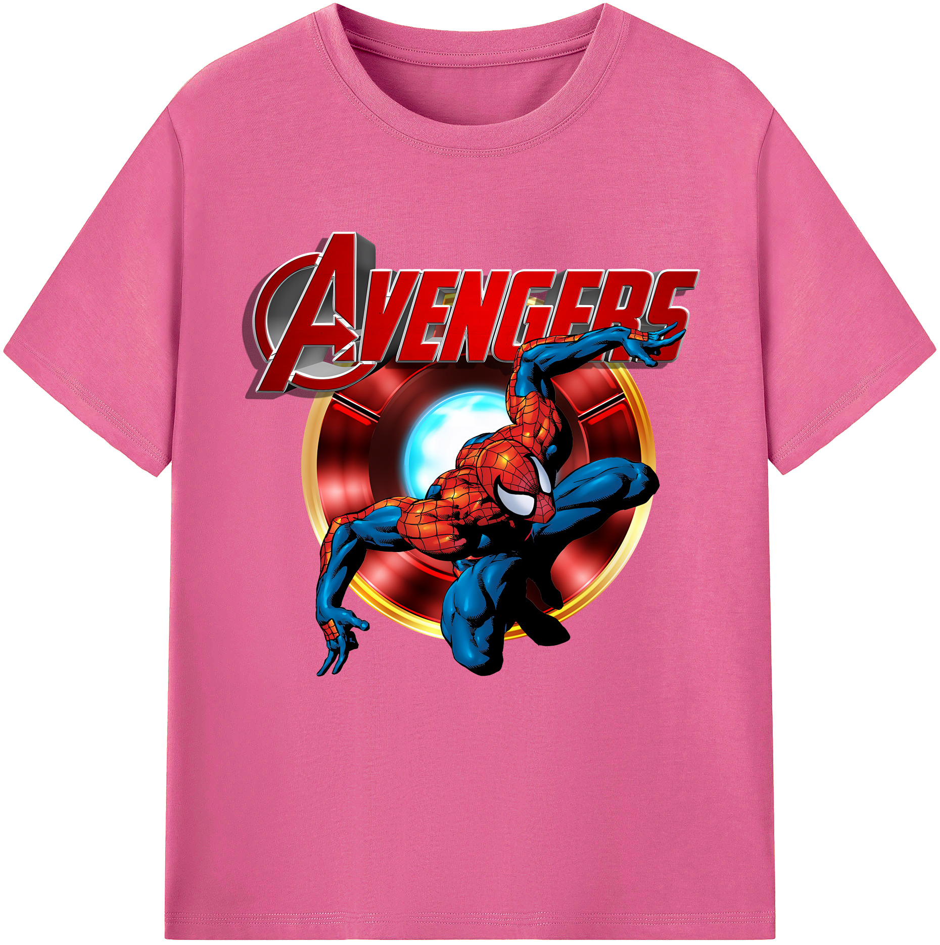 （画像用） Spider Man スパイダーマン レディースカジュアルプリントTシャツ（綿100％）