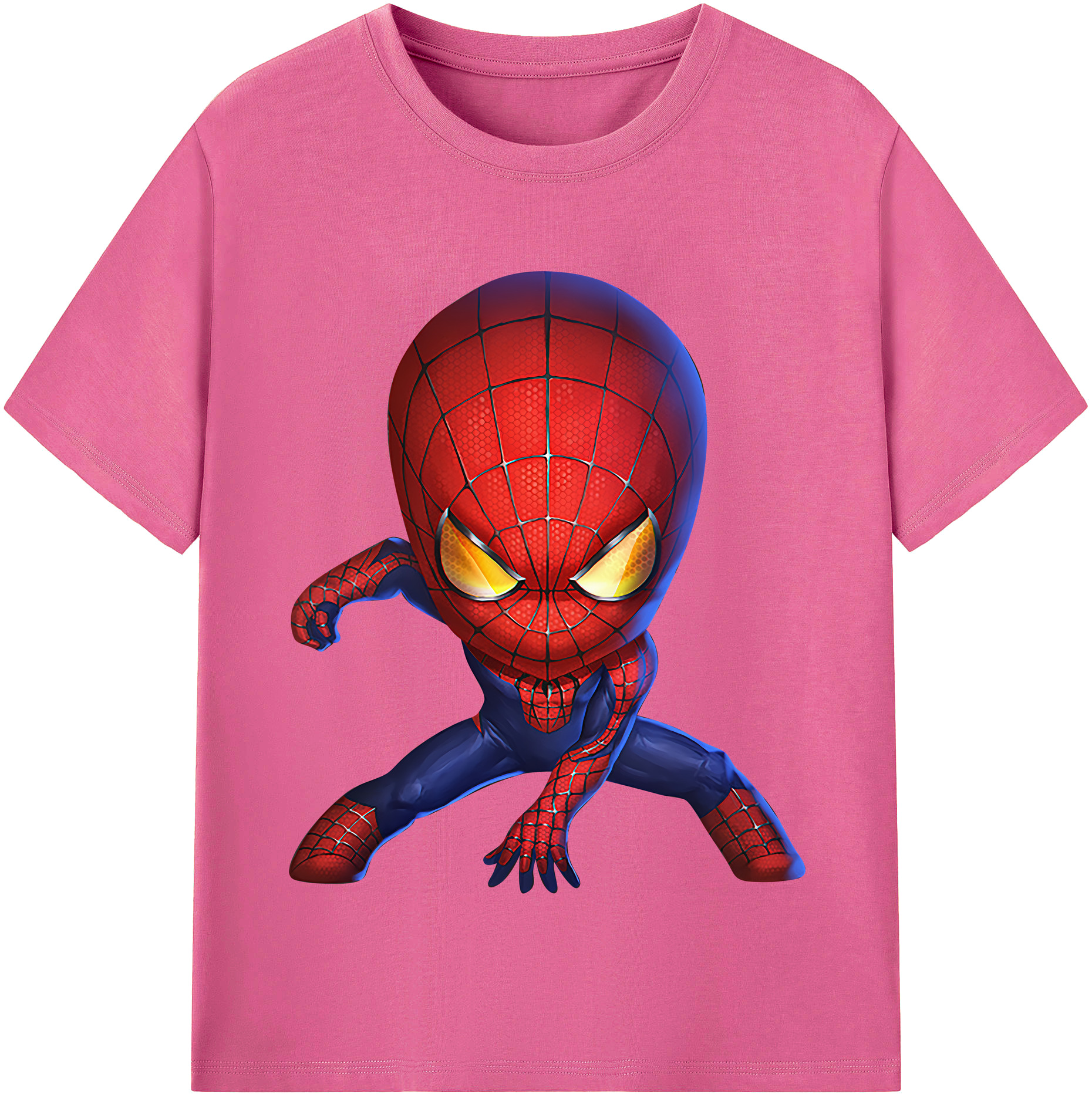 （画像用） Spider Man スパイダーマン レディースカジュアルプリントTシャツ（綿100％）