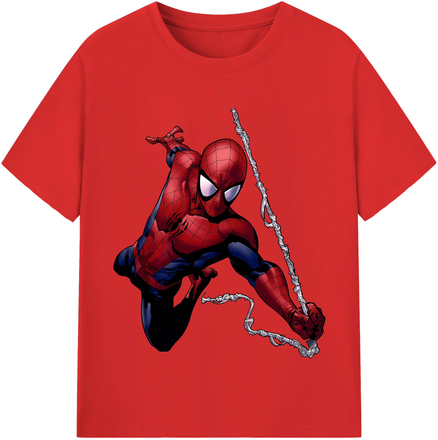 （画像用） Spider Man スパイダーマン レディースカジュアルプリントTシャツ（綿100％）
