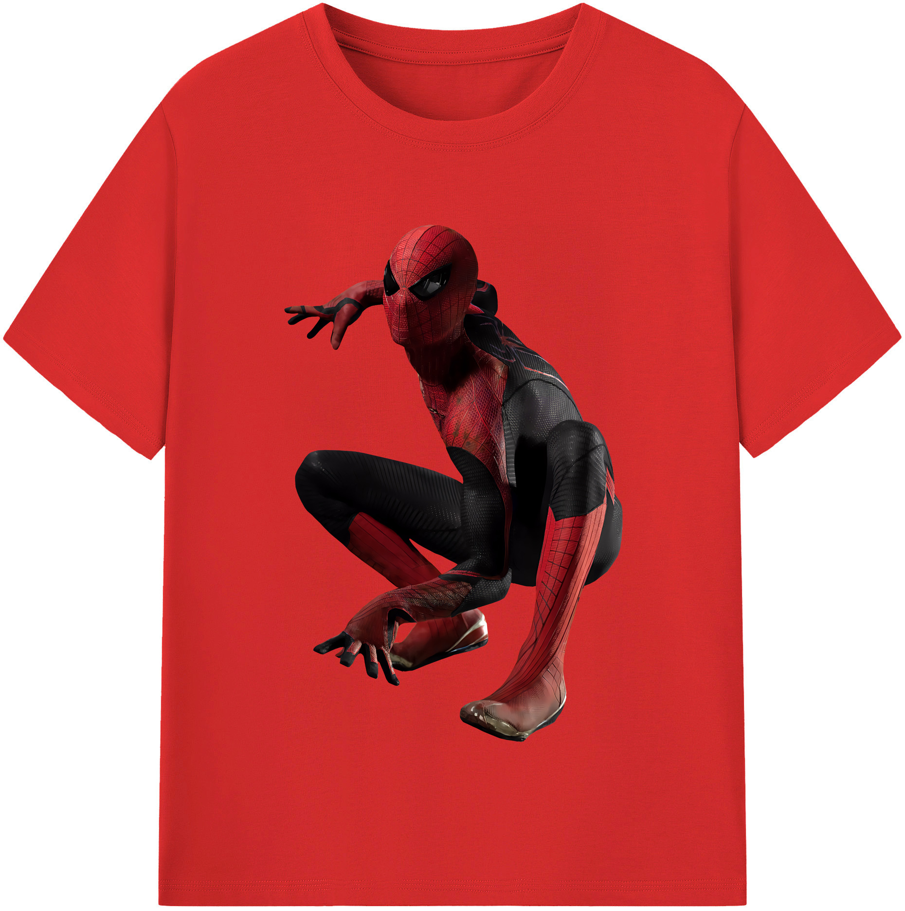 （画像用） Spider Man スパイダーマン レディースカジュアルプリントTシャツ（綿100％）