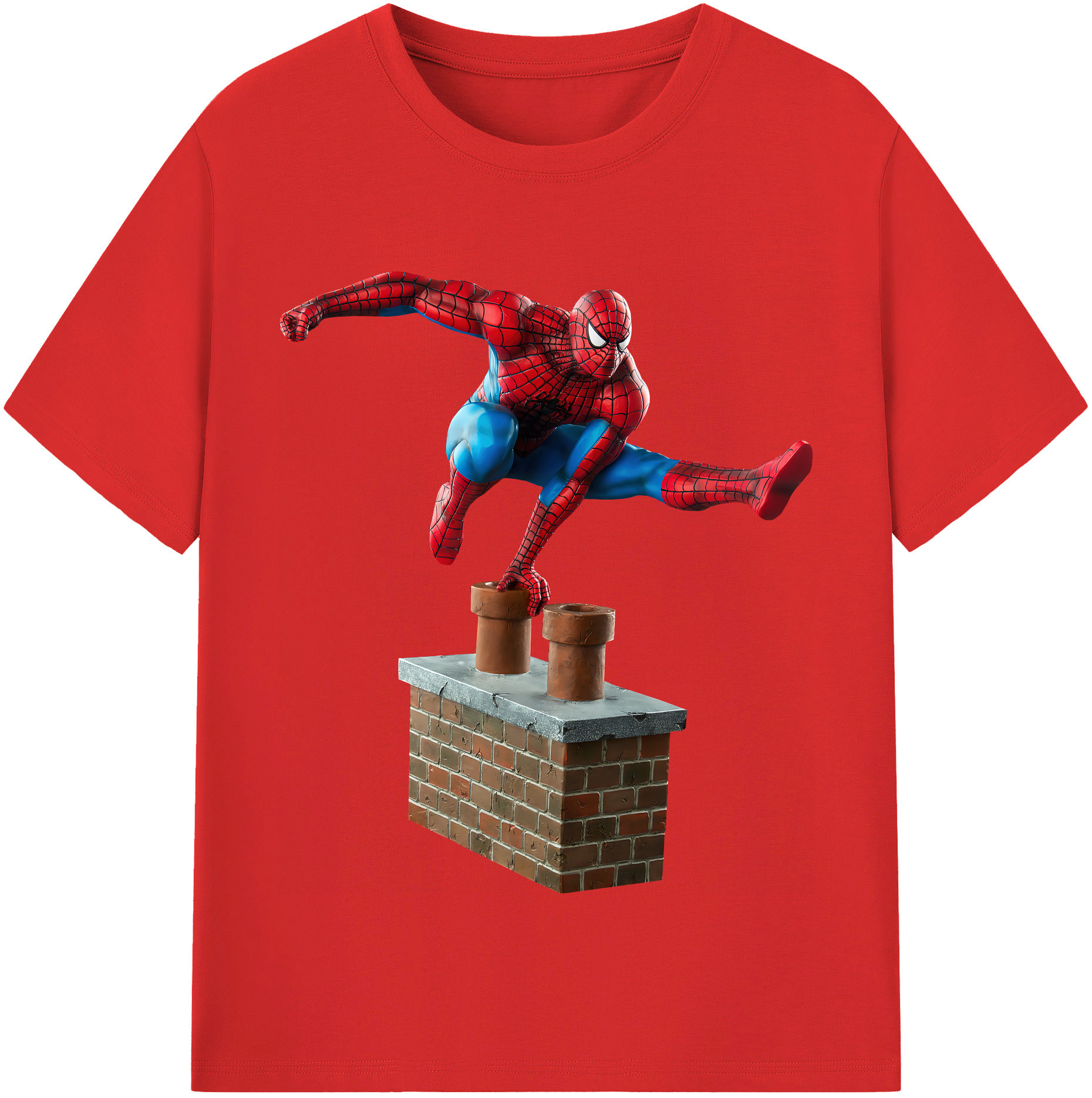 （画像用） Spider Man スパイダーマン レディースカジュアルプリントTシャツ（綿100％）