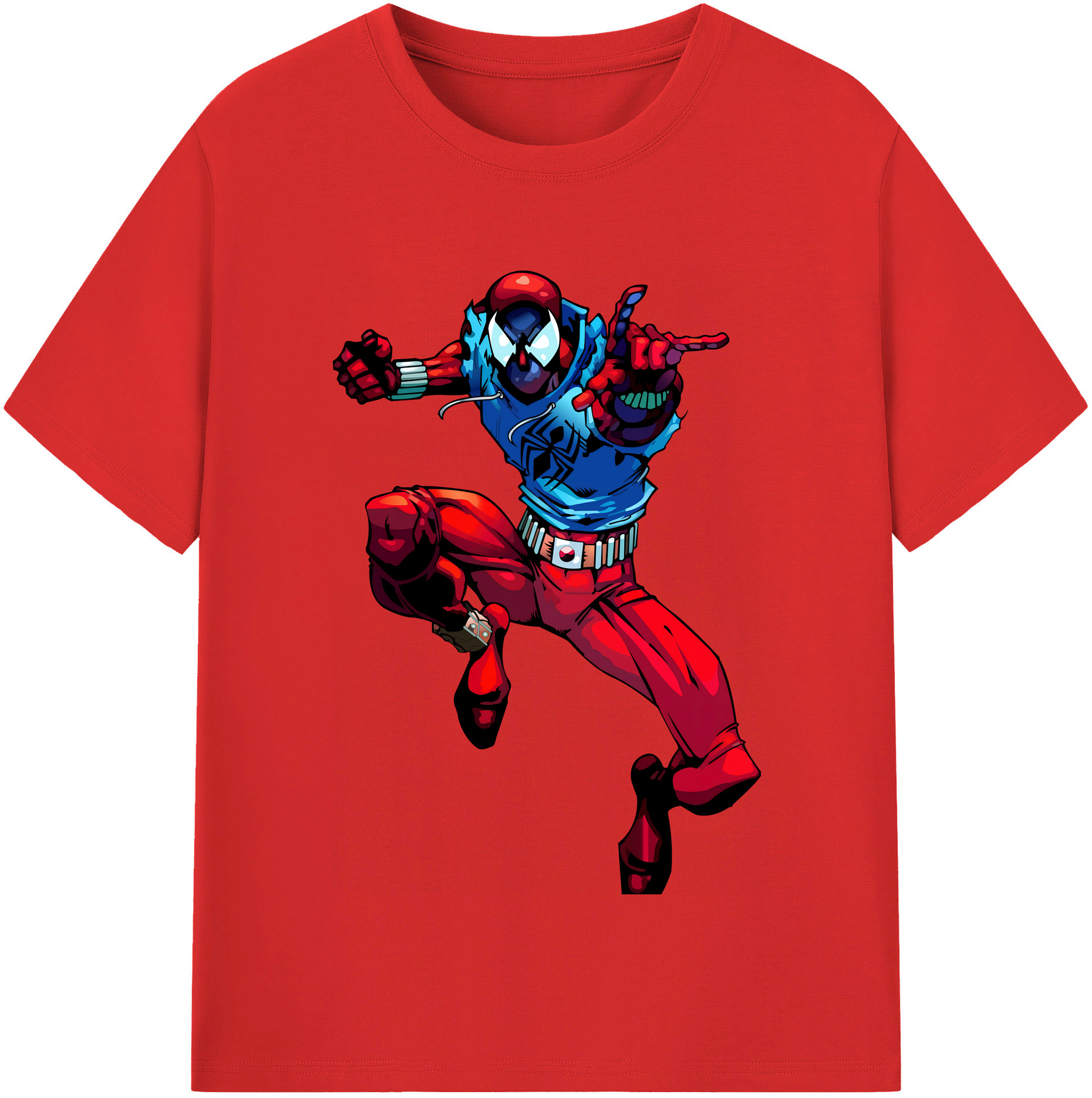 （画像用） Spider Man スパイダーマン レディースカジュアルプリントTシャツ（綿100％）