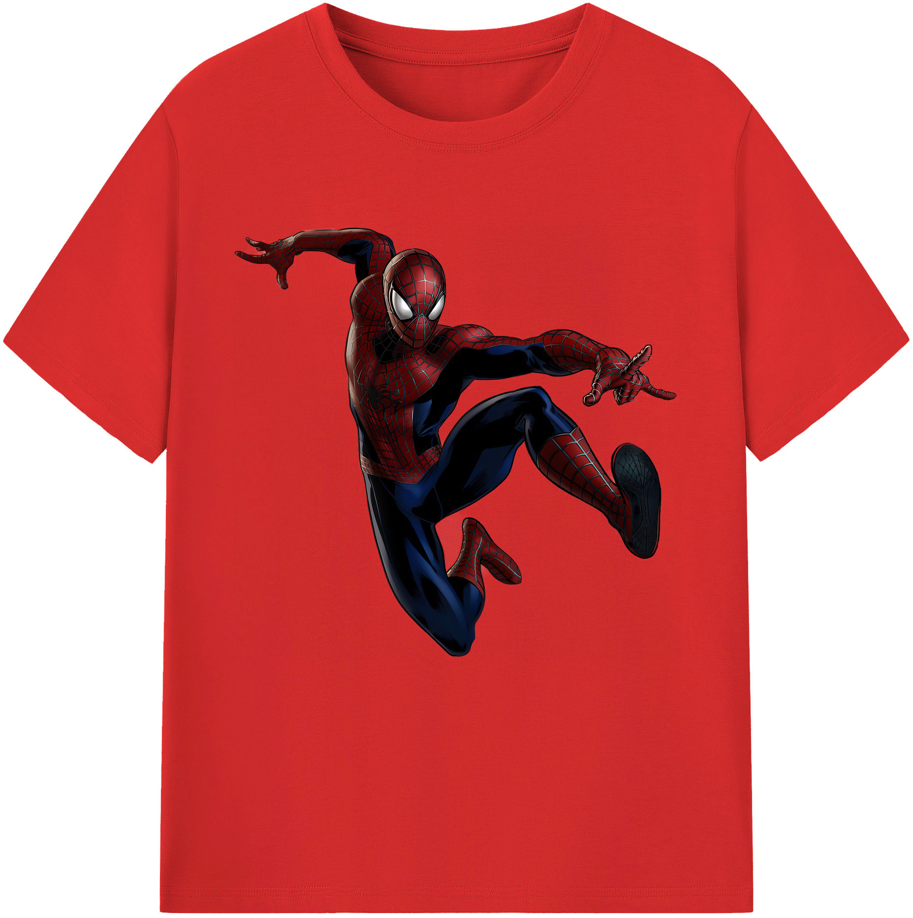 （画像用） Spider Man スパイダーマン レディースカジュアルプリントTシャツ（綿100％）